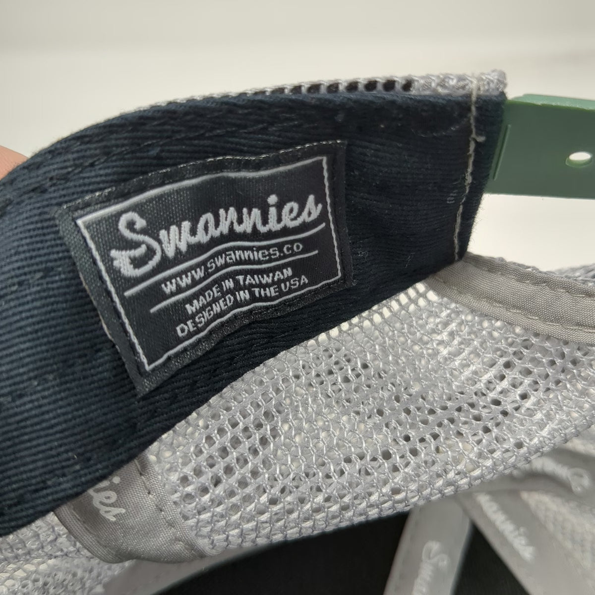 Swannies Trucker Hat Green One Size Mesh Back Snapback Logo Patch Golfing