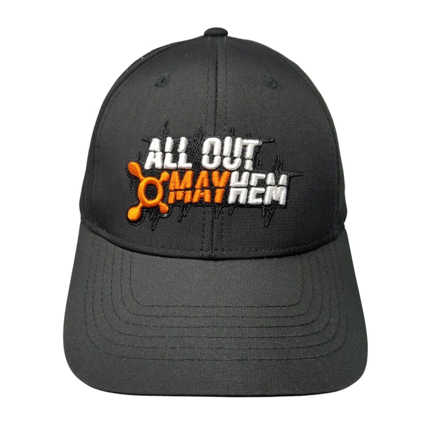 All Out Mayhem Strapback Hat Black One Size Embroidered Perforated