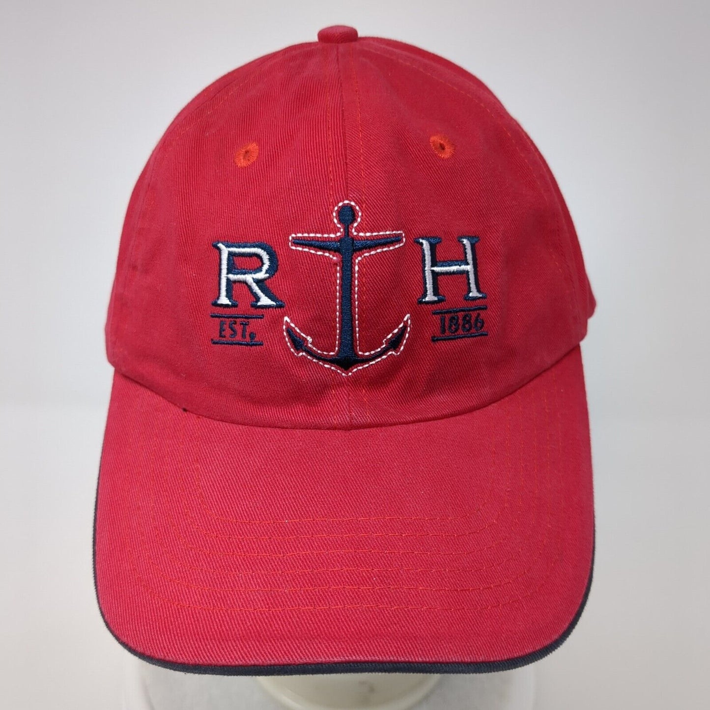RH Anchor Est. 1886 Slideback Hat Red One Size Roche Harbor Embroidered