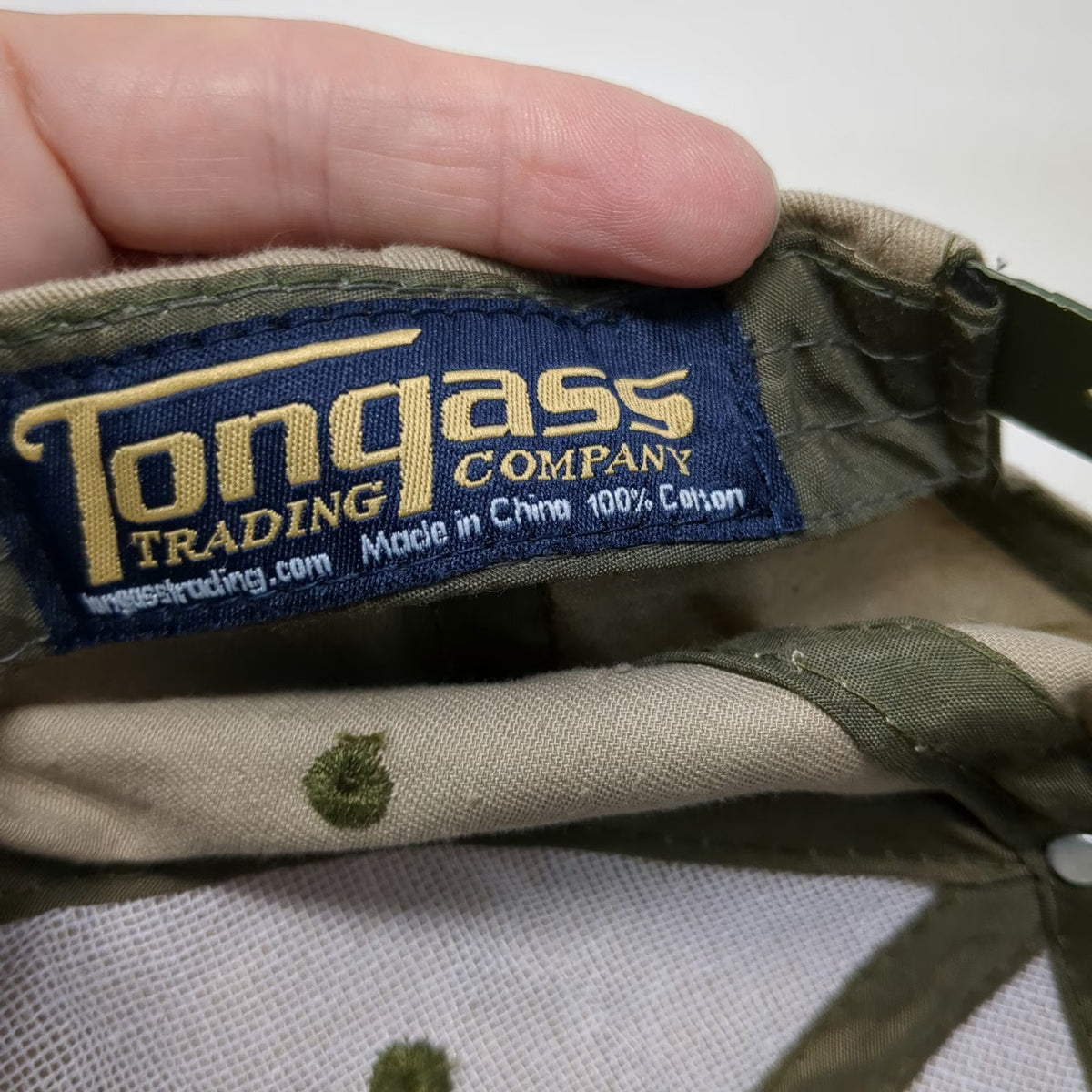 Tongass Trading Company Snapback Beige Green One Size Alaska Moose EST 1959 Hat
