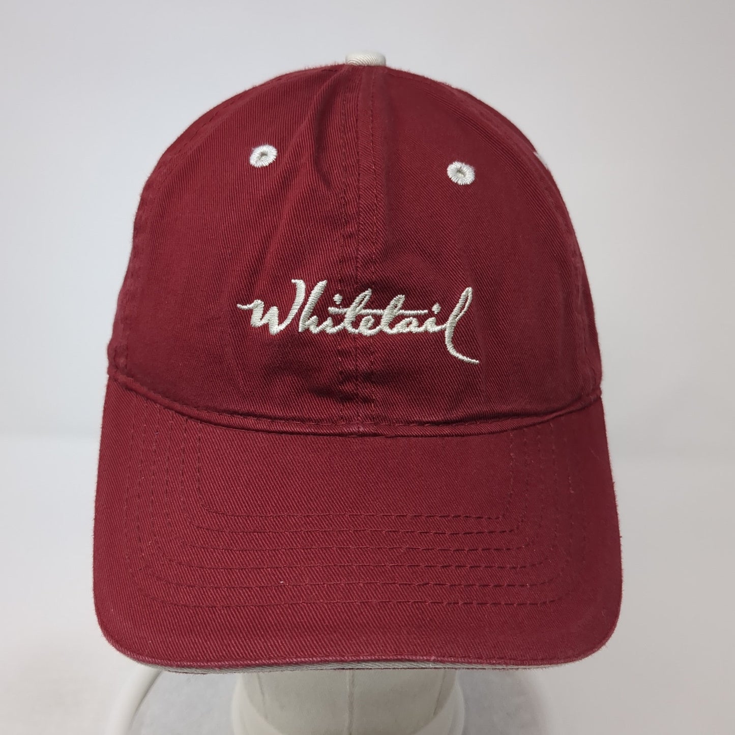 Whitetail Slideback Hat Red One Size Adjustable Embroidered Ouray