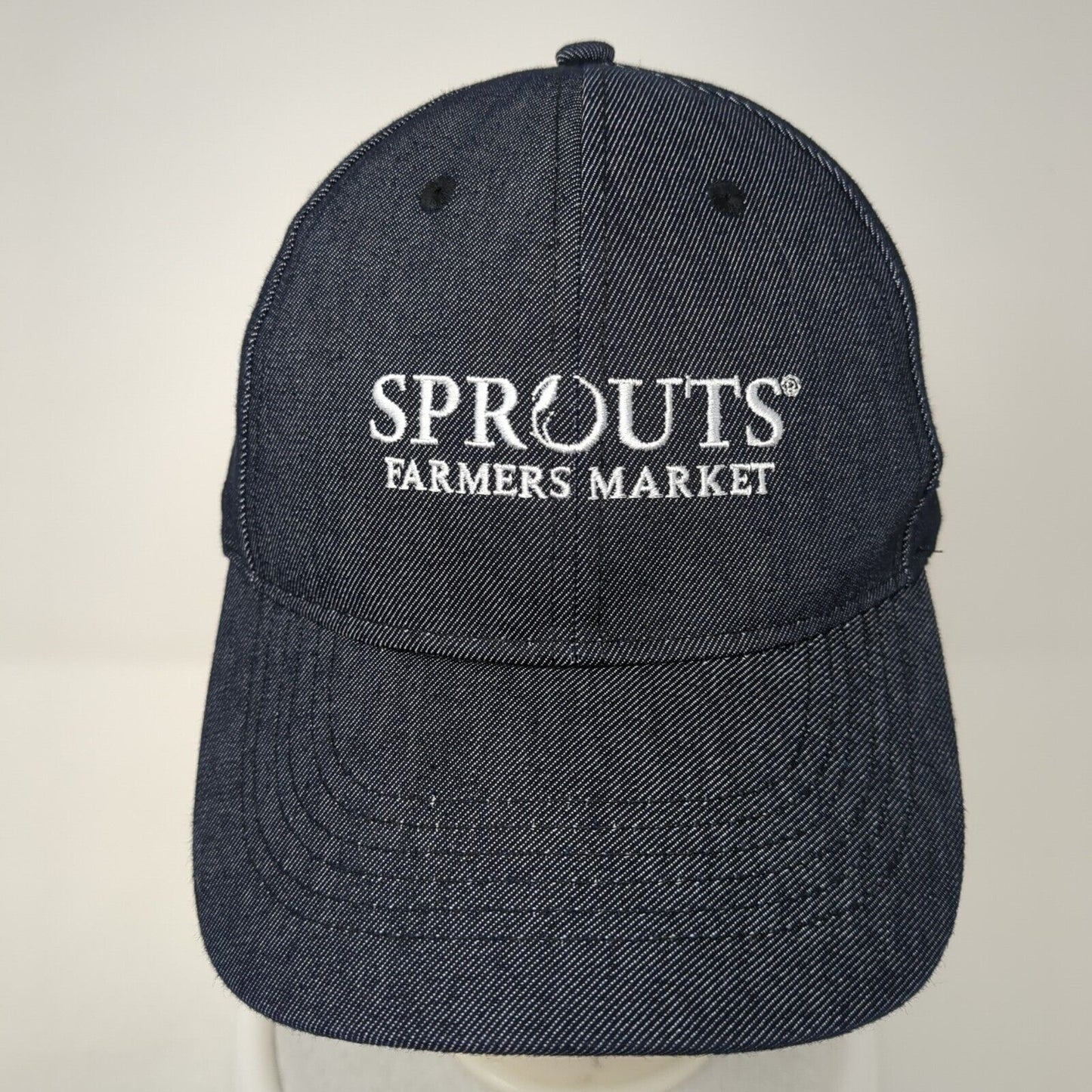 Sprouts Farmers Market Strapback Baseball Cap Blue OS Adjustable Embroidered