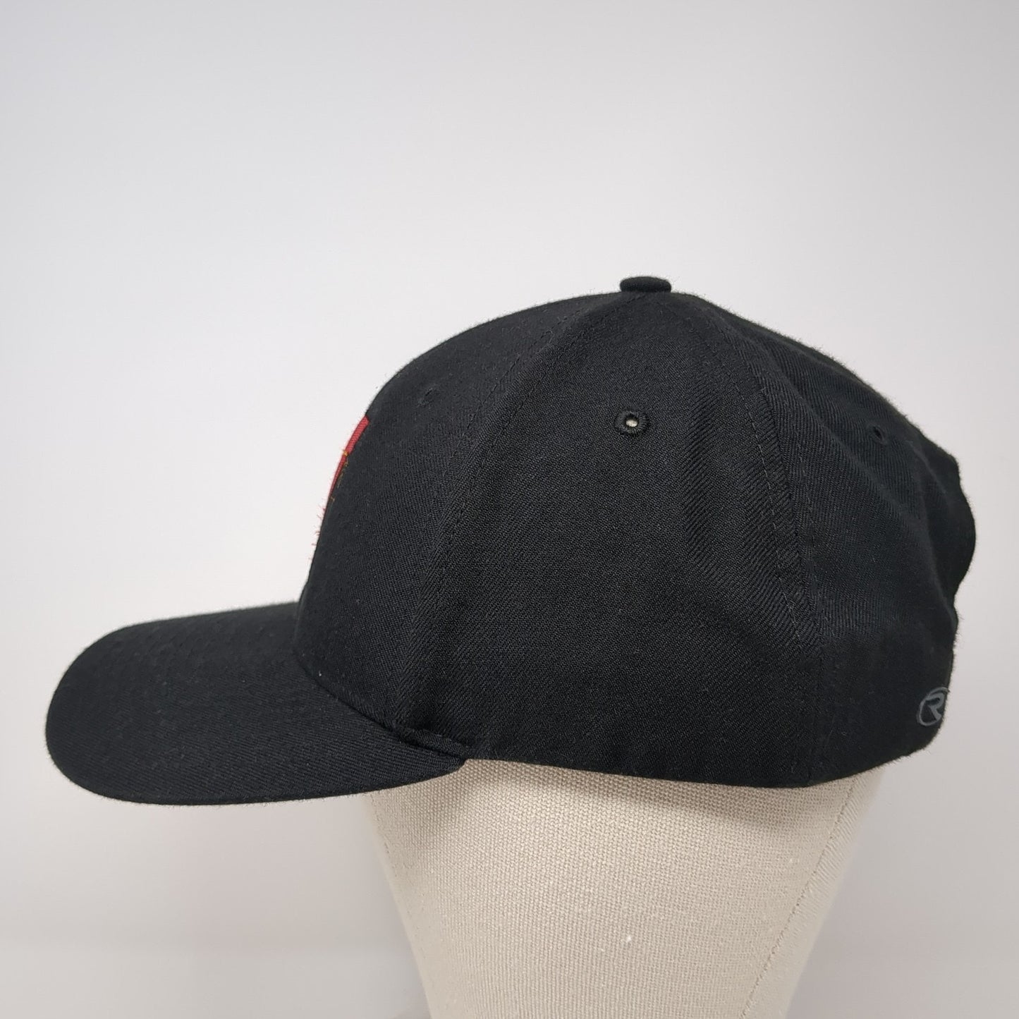 Richardson Strapback Hat Black Large Adjustable Embroidered Logo Baseball