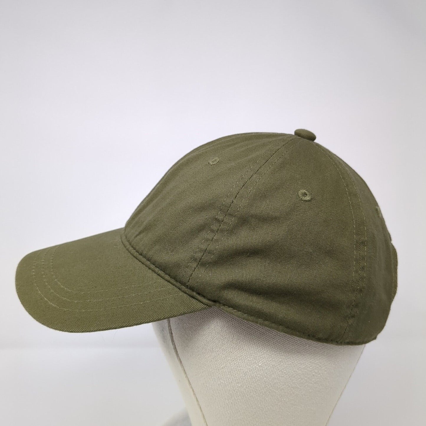 Universal Thread Slideback Hat Green One Size Adjustable Vented Holes Blank