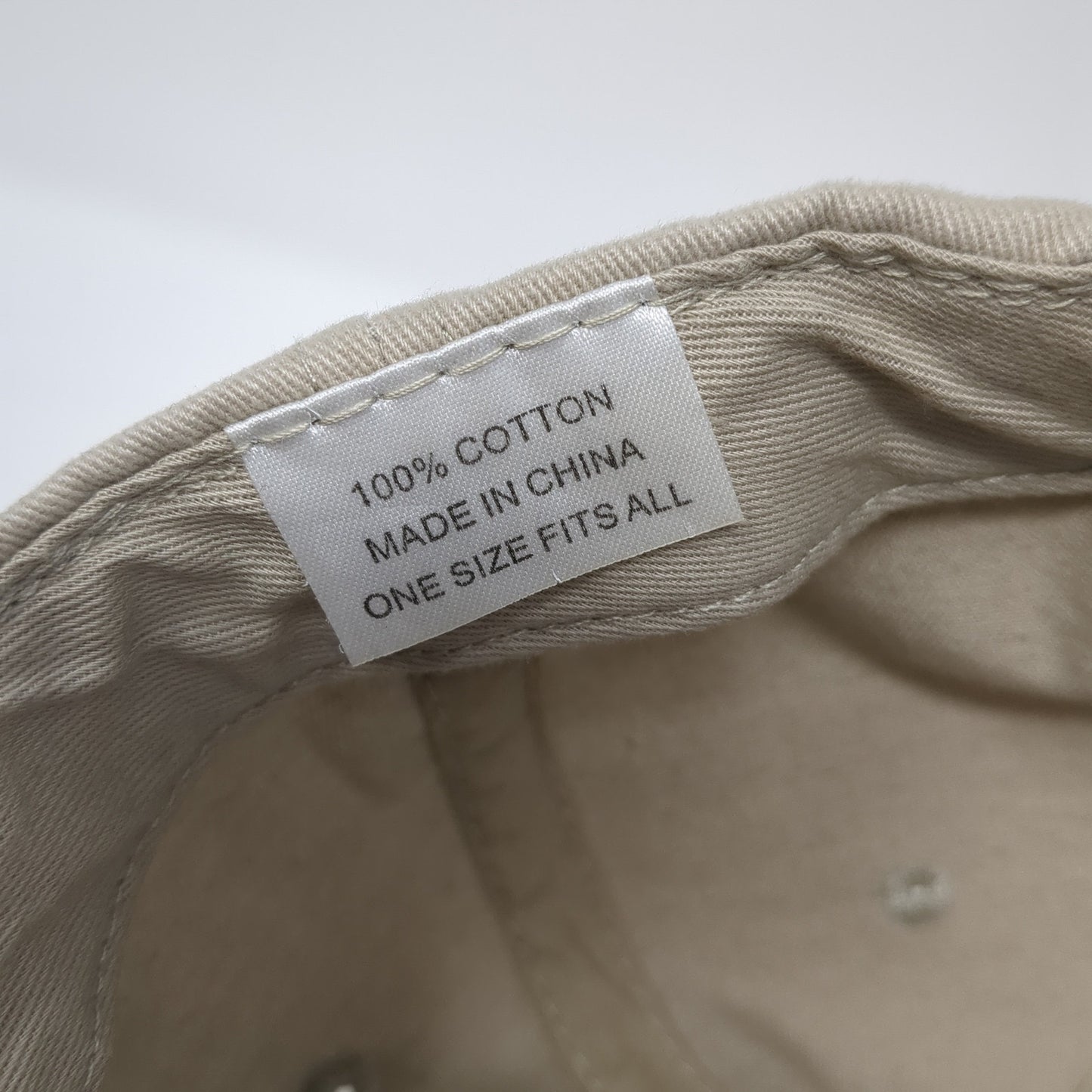 BTC Community Minded Just Like You Baseball Cap Beige One Size Adjustable Cotton