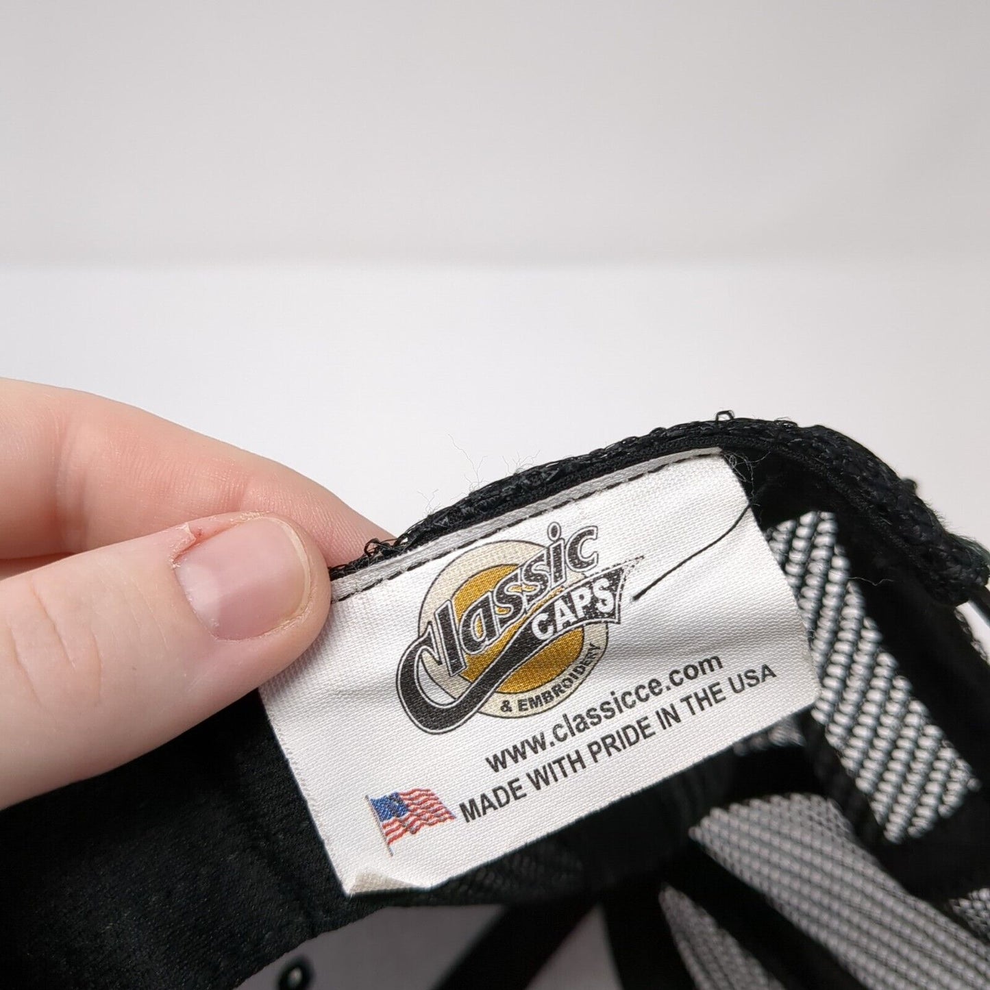 USA Flag Snapback Trucker Hat Black OS Adjustable Embroidered Mesh Classic Caps