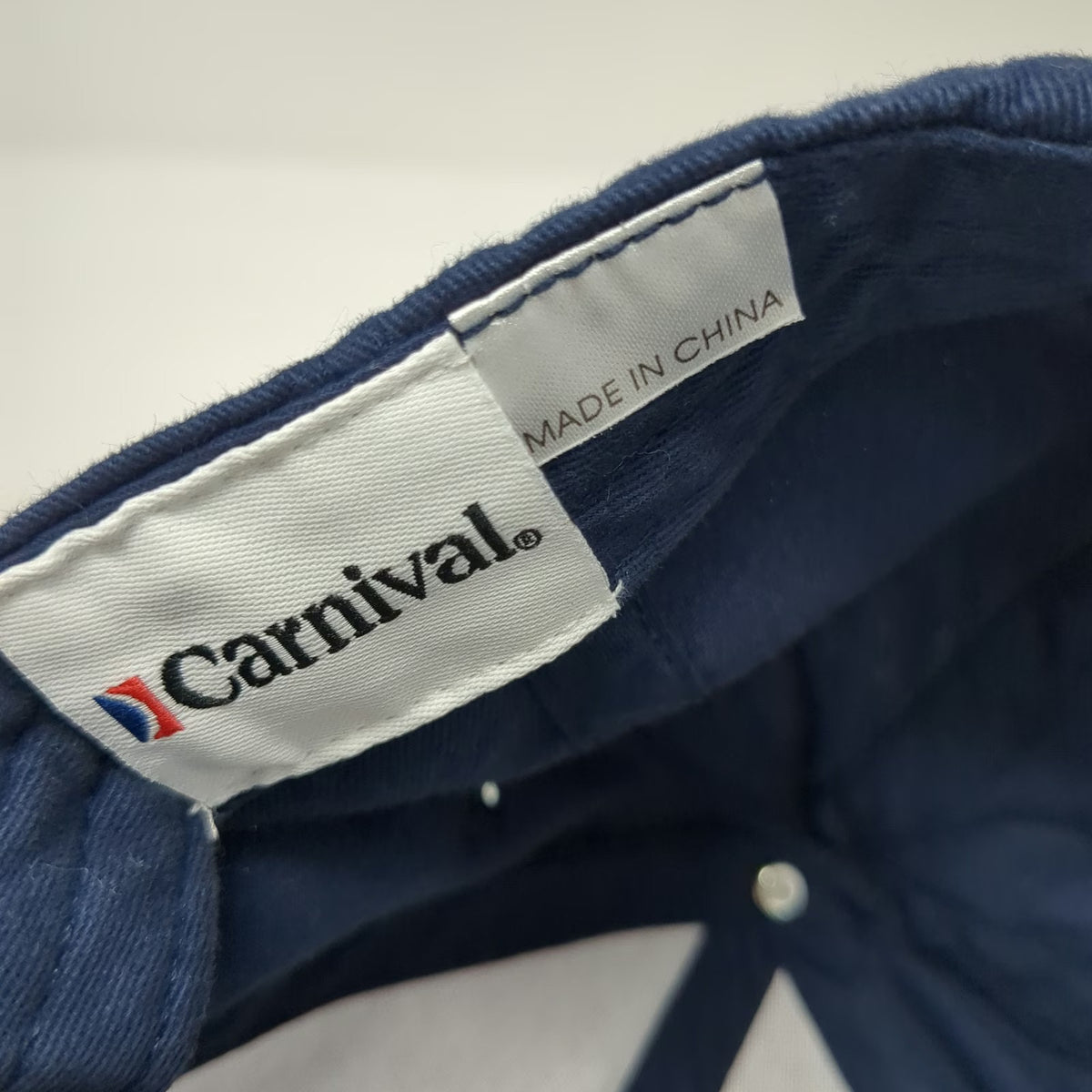 Carnival Baseball Cap Blue One Size Strapback Embroidered American Flag Crew Hat