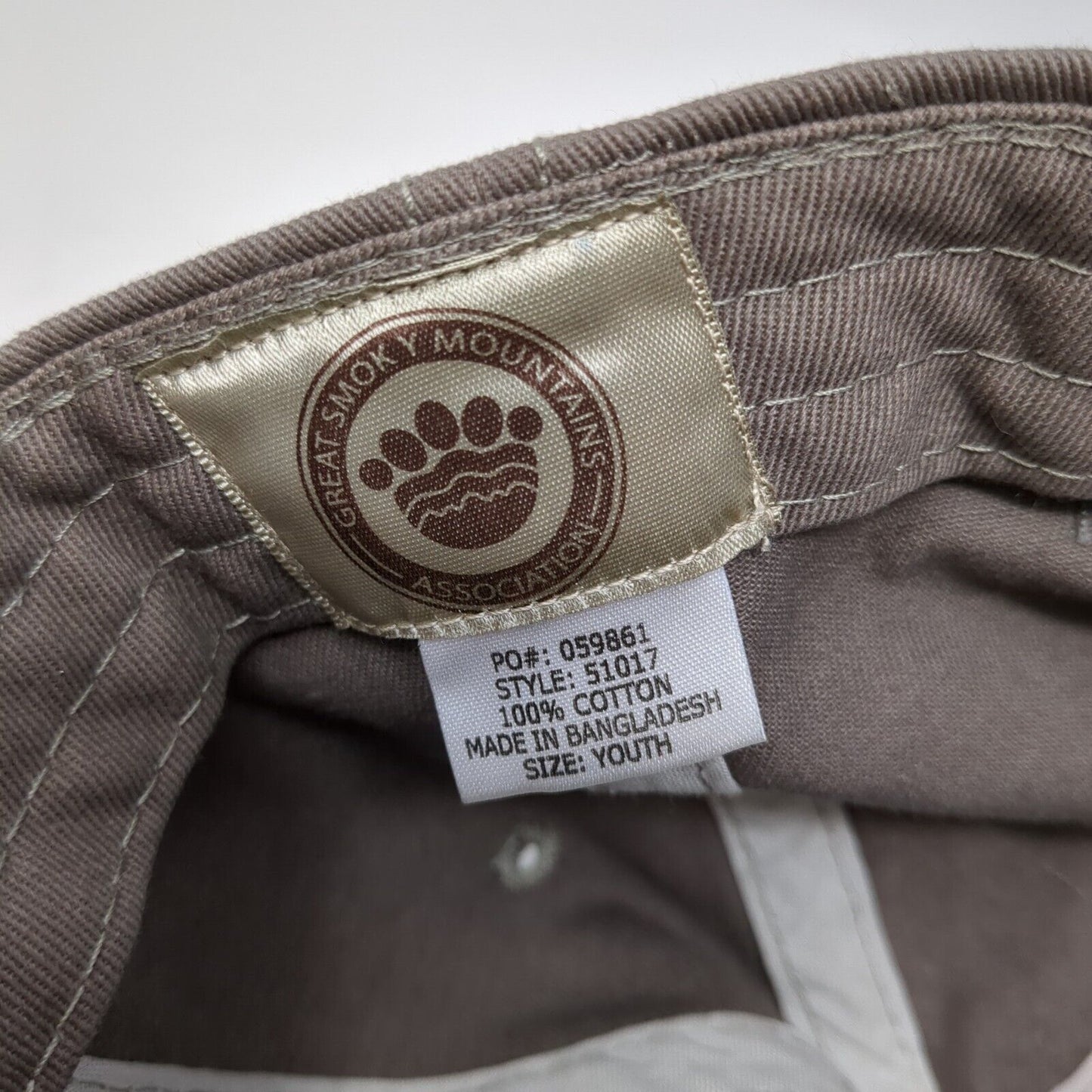 Great Smoky Mountains National Park Youth Strapback Hat Brown OS Adjustable