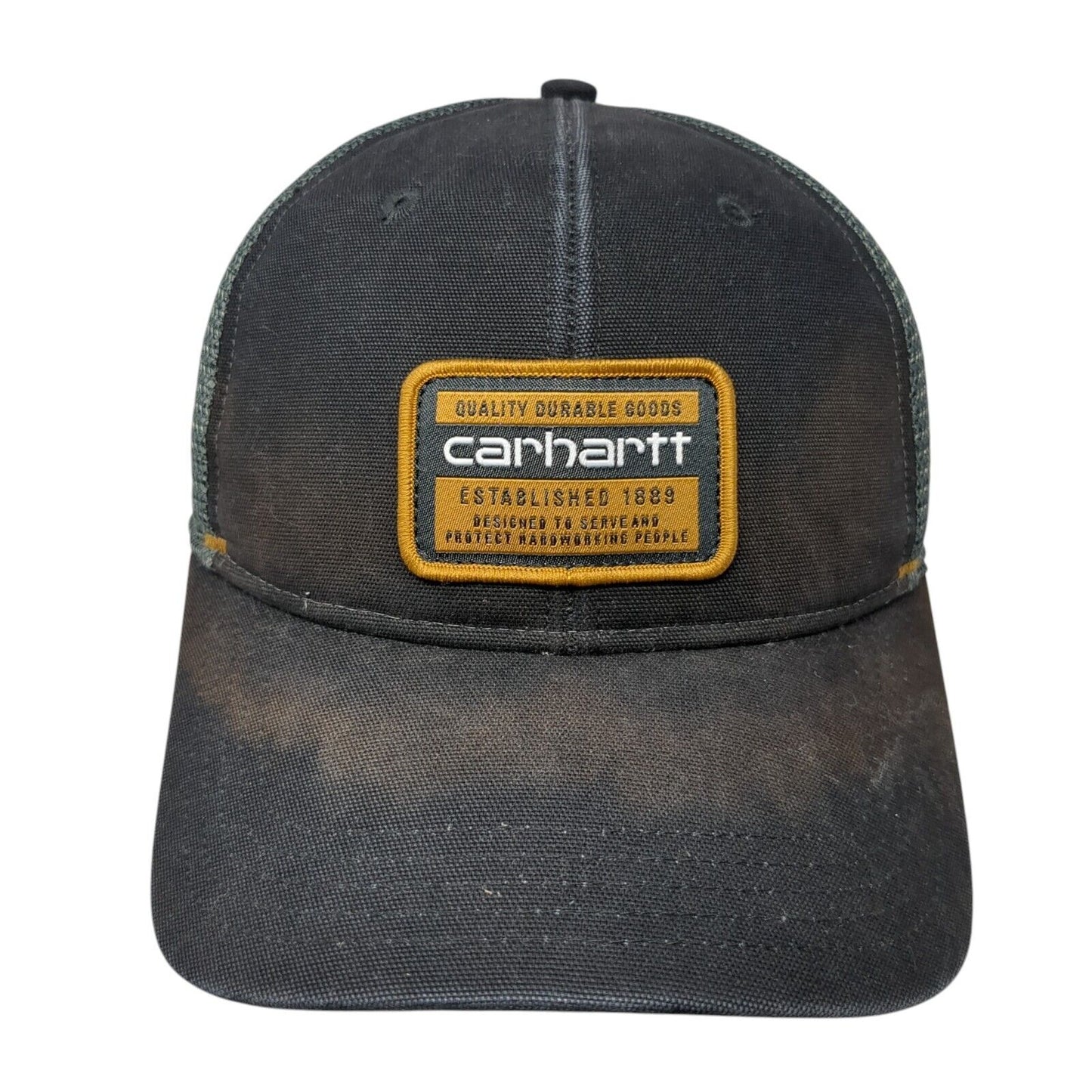 Carhartt Snapback Mesh Back Trucker Hat Black One Size Adjustable
