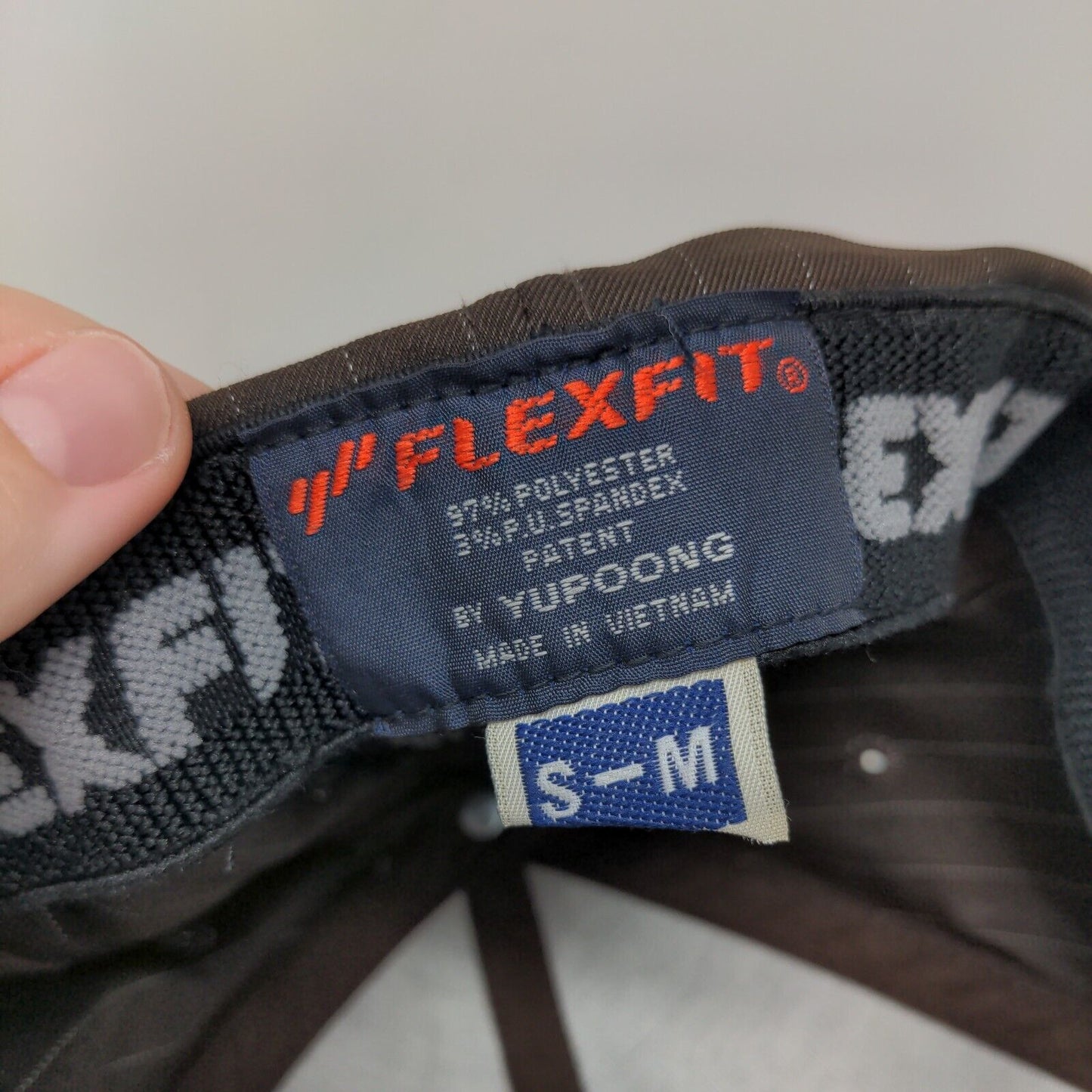 Latitude 64 Fitted Hat Brown S/M Flexfit Embroidered Vented Holes Yupoong