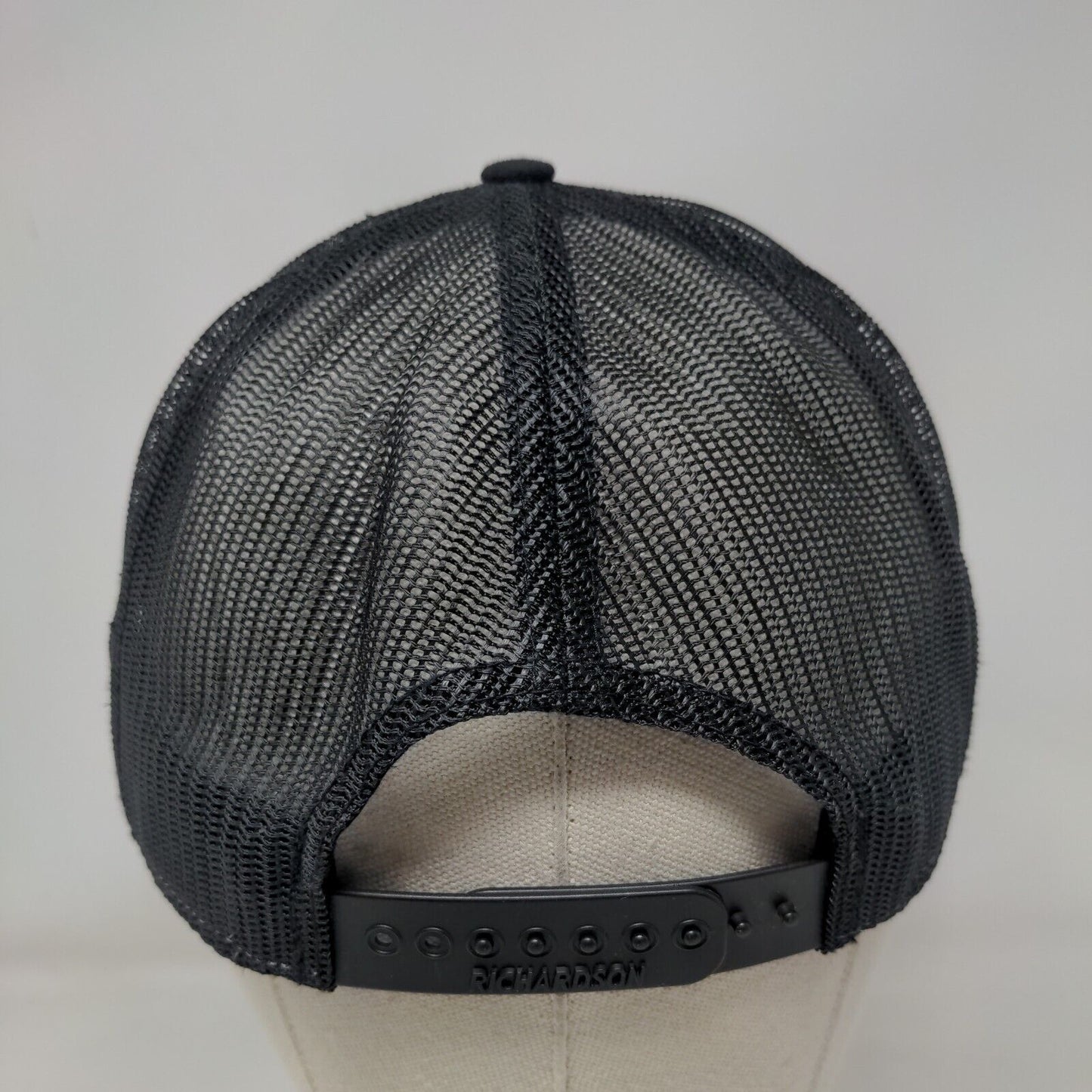 Aire Patch Snapback Mesh Back Trucker Hat Black One Size Richardson