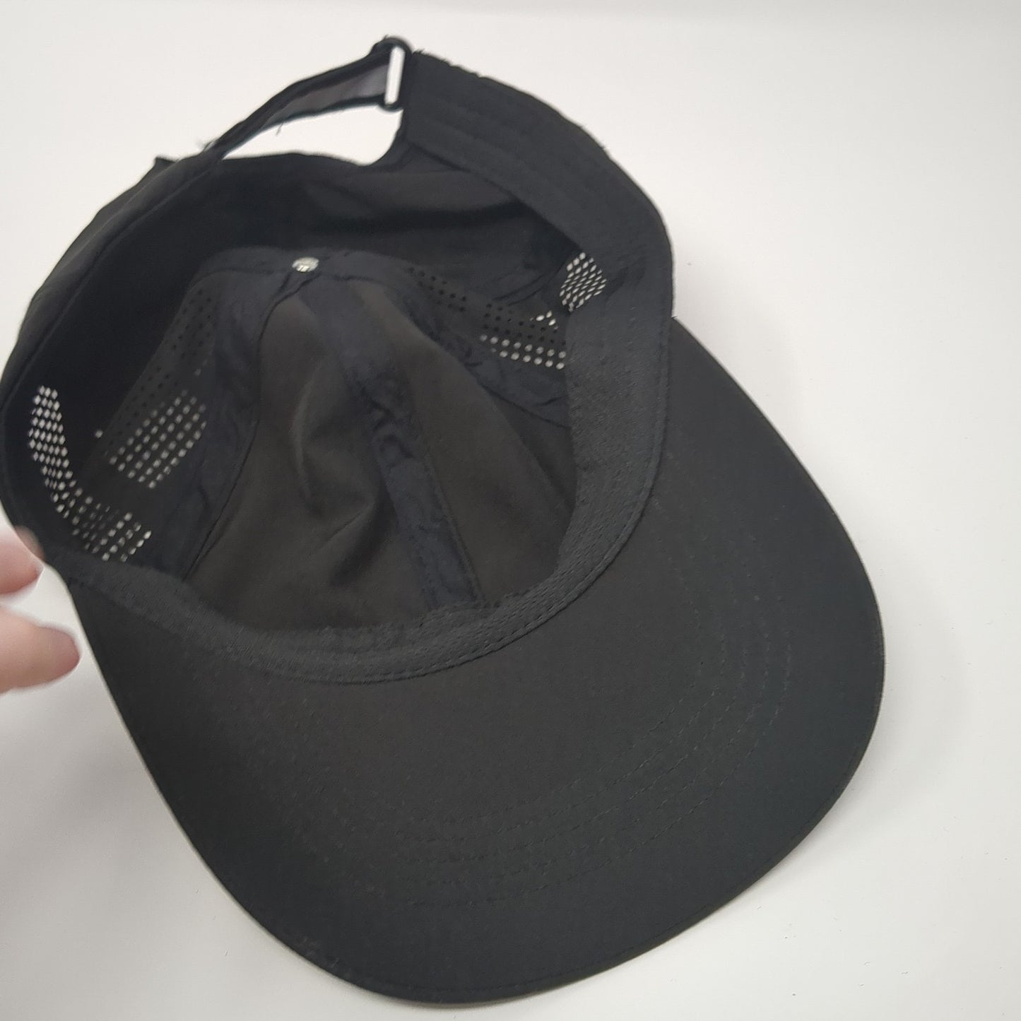 Unbranded Strapback Baseball Cap Black One Size Adjustable Lightweight Blank