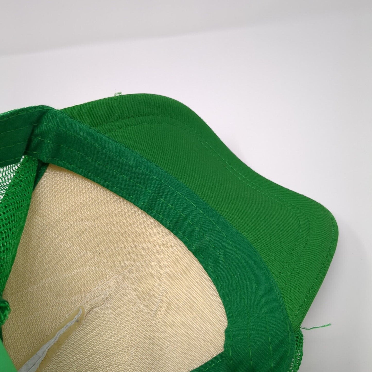 St. Patrick's Day Smiley Face Trucker Hat Green One Size Mesh Back