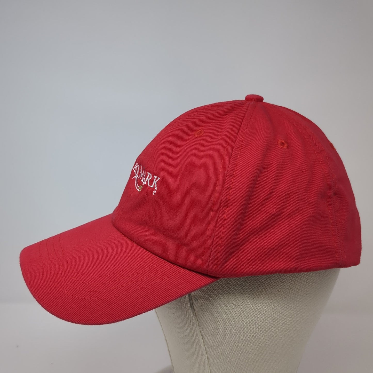 BakeMark Slideback Hat Red One Size Adjustable Leather Strap Hit Wear
