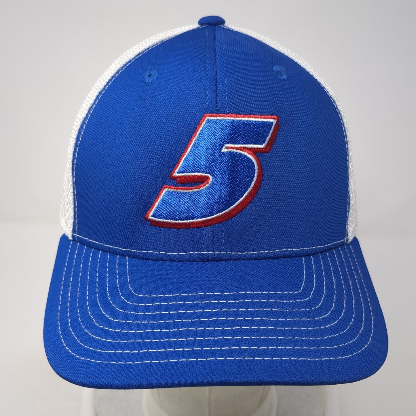 #5 Kyle Larson Strapback Hat Blue One Size Colorblock Pacific Headwear