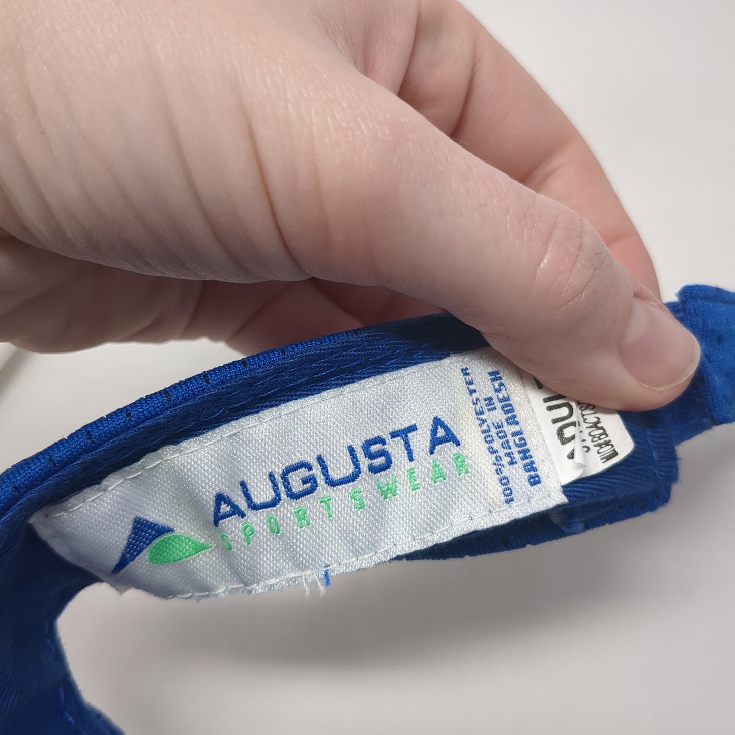 Augusta Sportswear Strapback Visor Hat Blue One Size Adjustable Outdoor