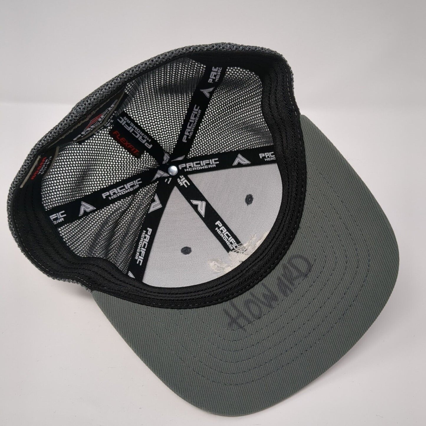 Boise Youth Fitted Trucker Hat Gray 6 3/8-6 7/8 Mesh Back Pacific Headwear