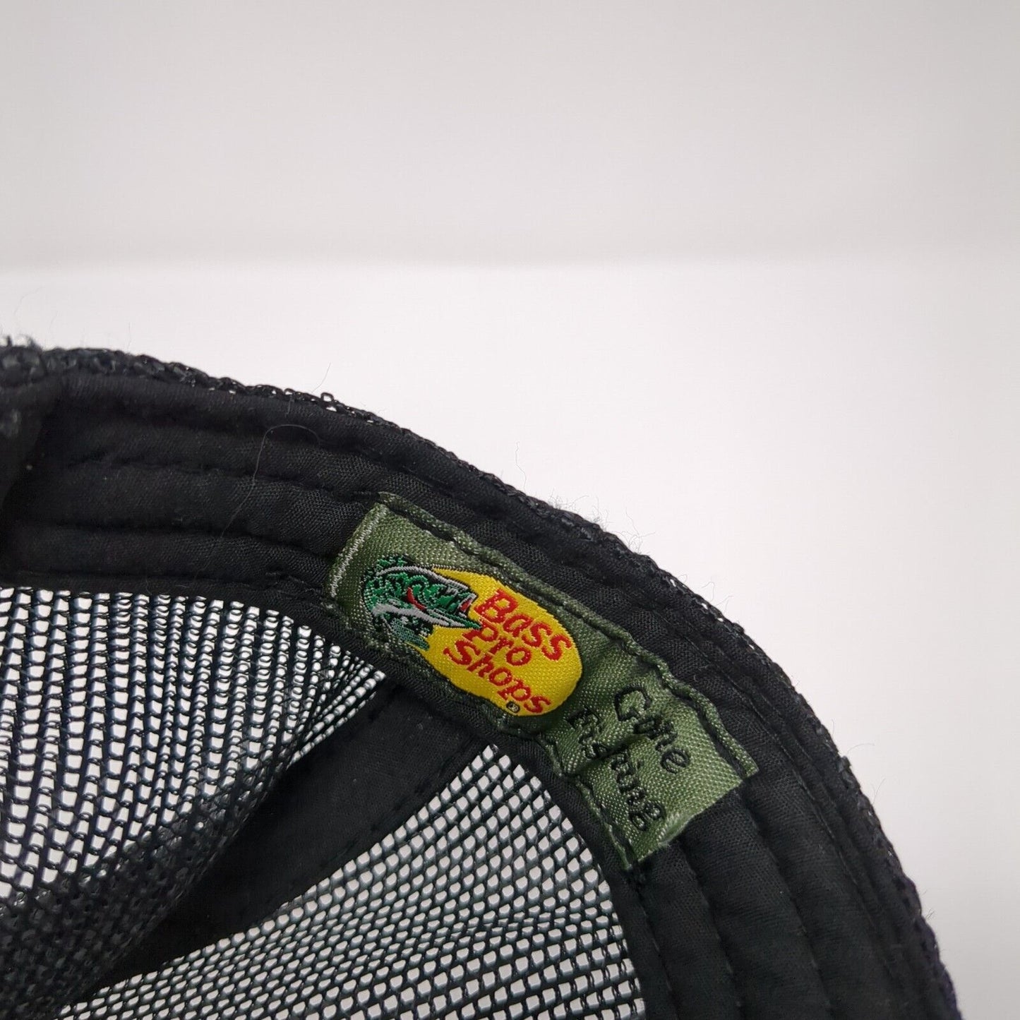 Bass Pro Shops Gone Fishing Trucker Hat Black OSFM Mesh Back Adjustable