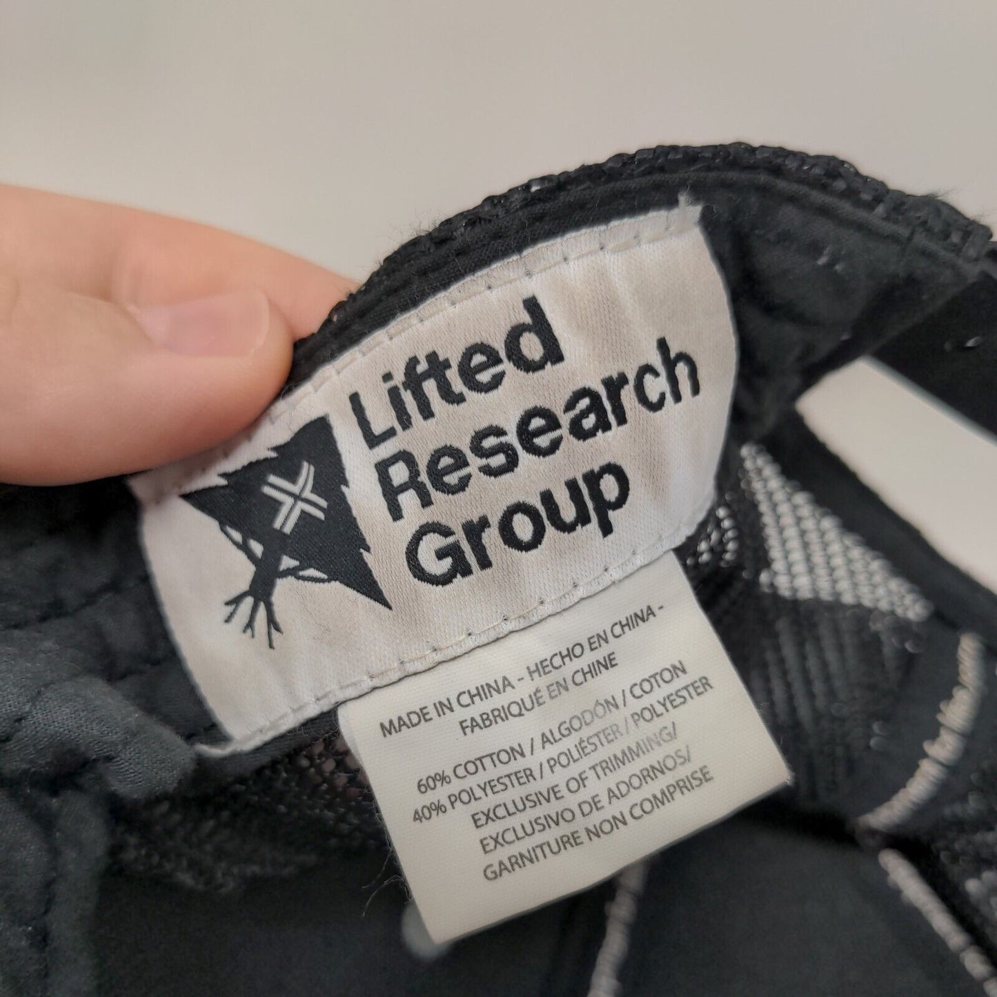 LRG Lifted Research Group Snapback Mesh Back Trucker Hat Black One Size