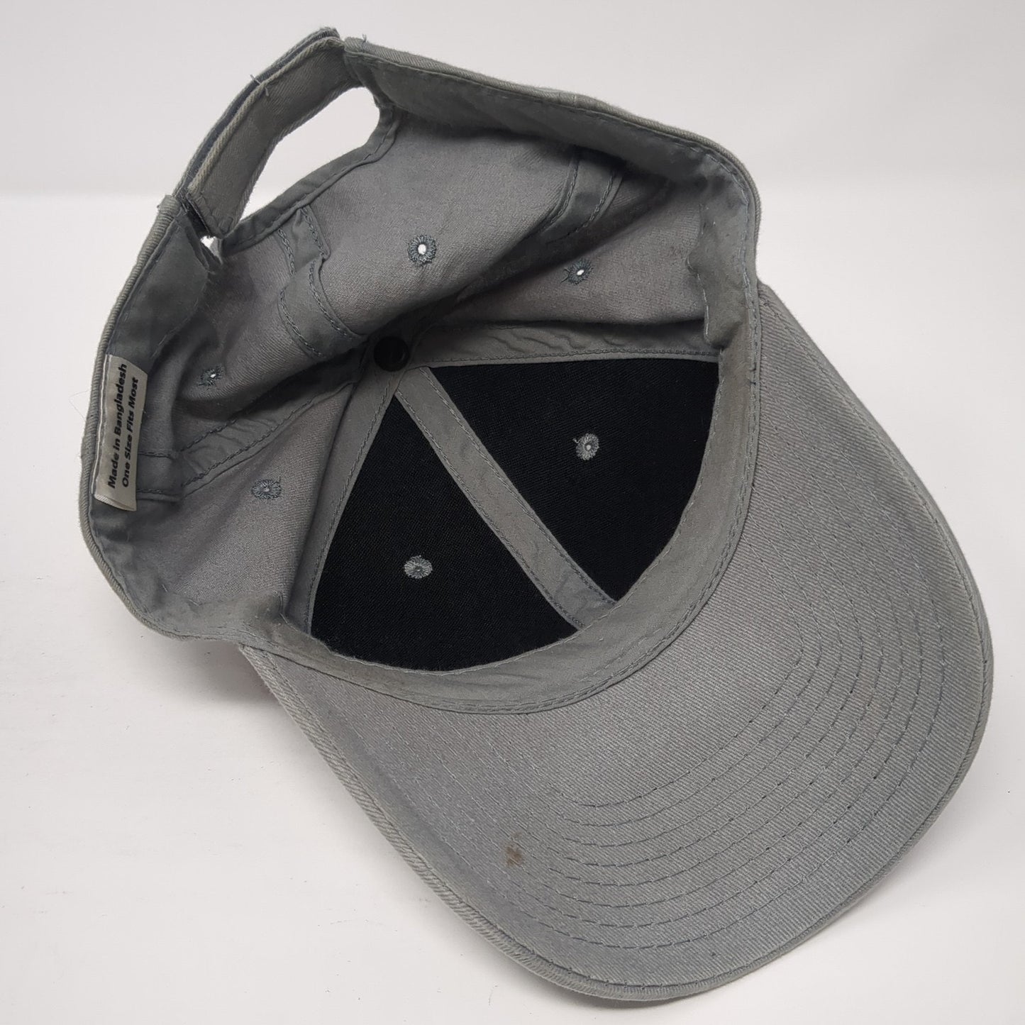 Unbranded Strapback Baseball Cap Gray One Size Adjustable 6 Panel Blank