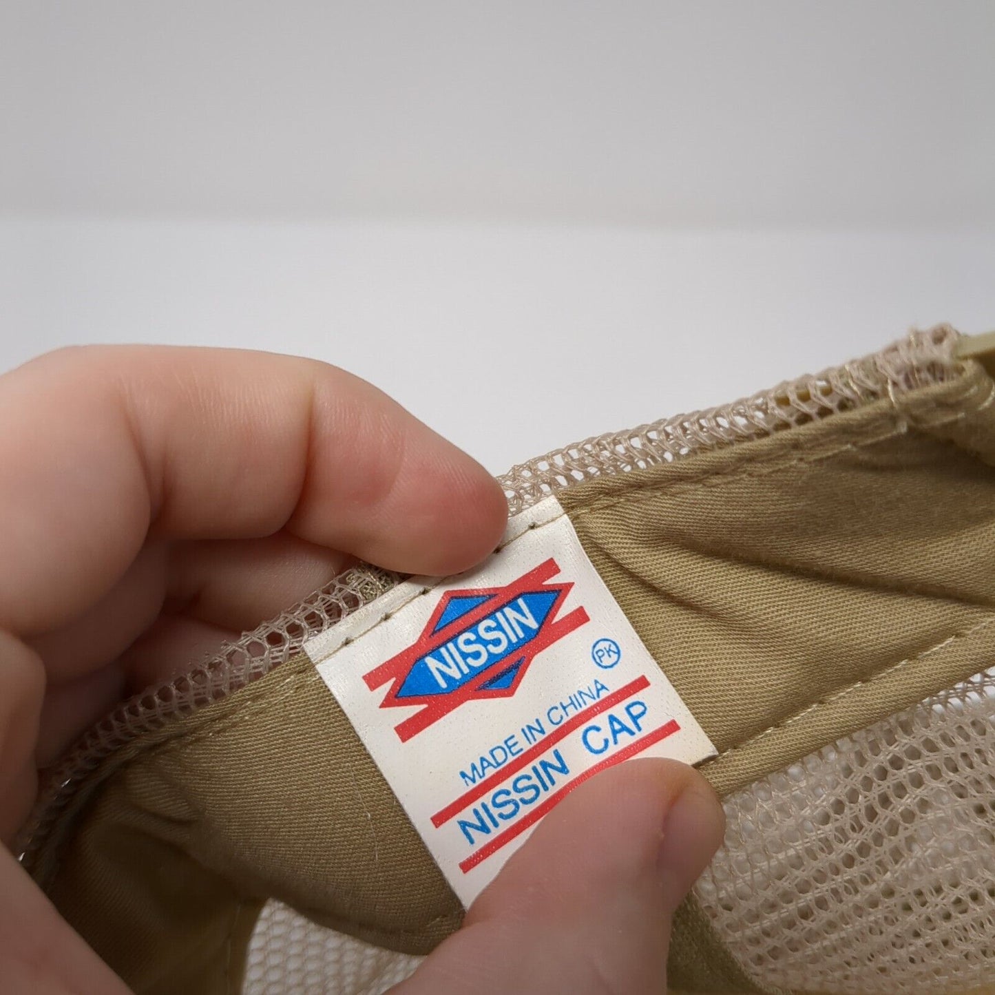 Branson Snapback Rope Trucker Hat Tan One Size Adjustable Mesh Back