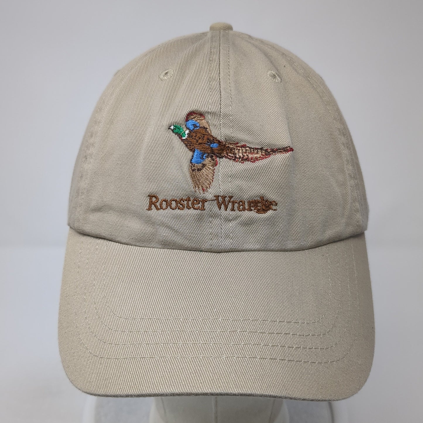 Rooster Slideback Hat Brown One Size Adjustable Embroidered KC Outdoor