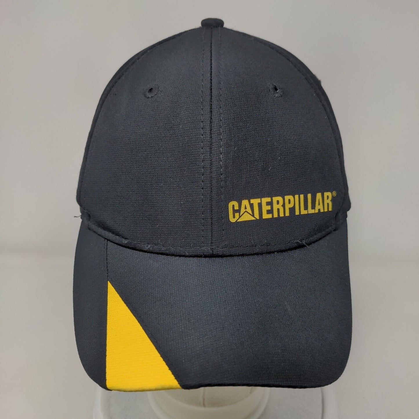 Caterpillar Slideback Hat Black One Size Adjustable Vented Holes Polyester