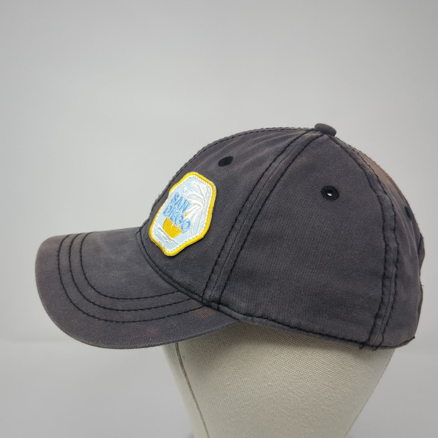 San Diego Patch Slideback Hat Gray One Size Solid Adjustable District