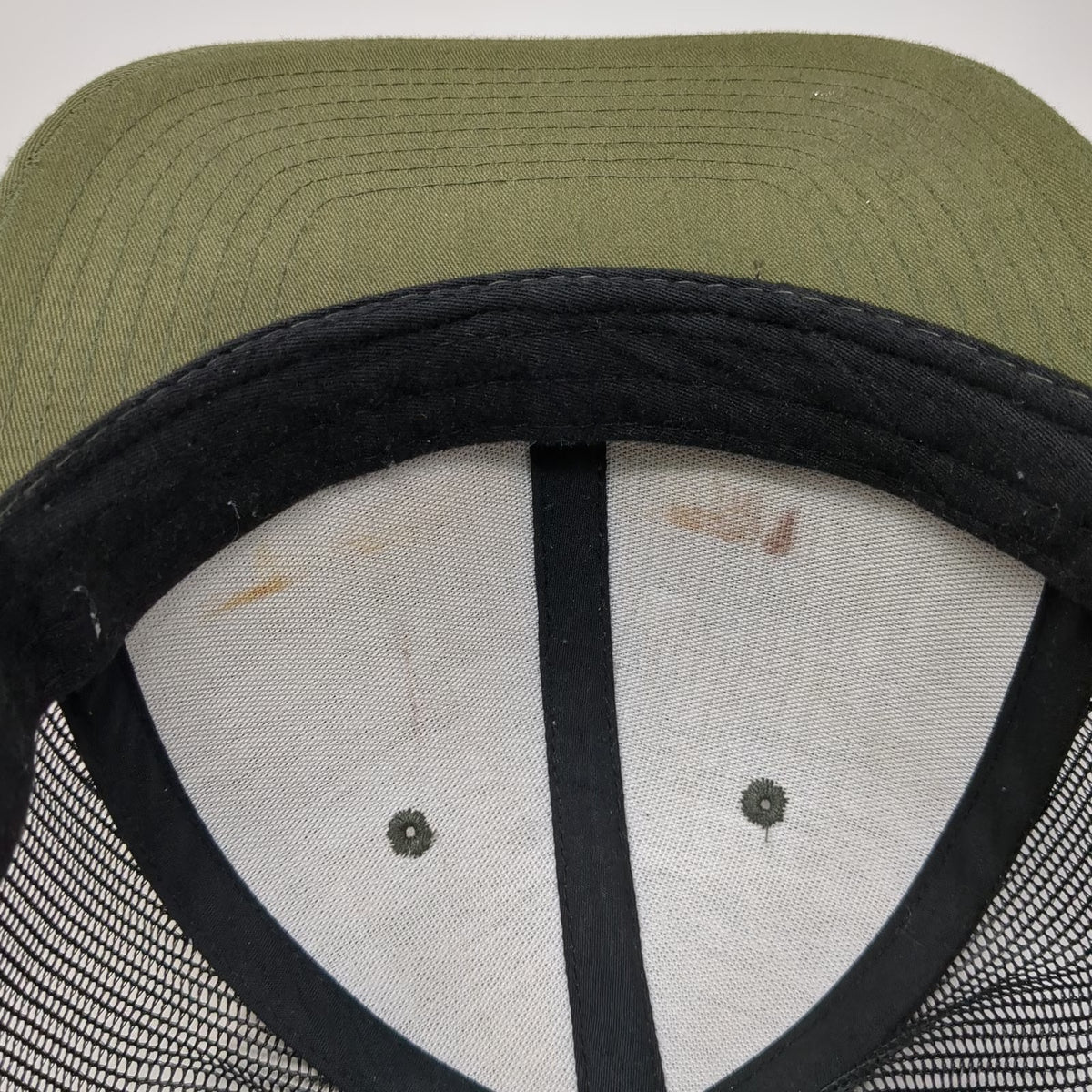 Cedar Creek Capital Trucker Hat Green One Size Mesh Back Snapback Leather Patch