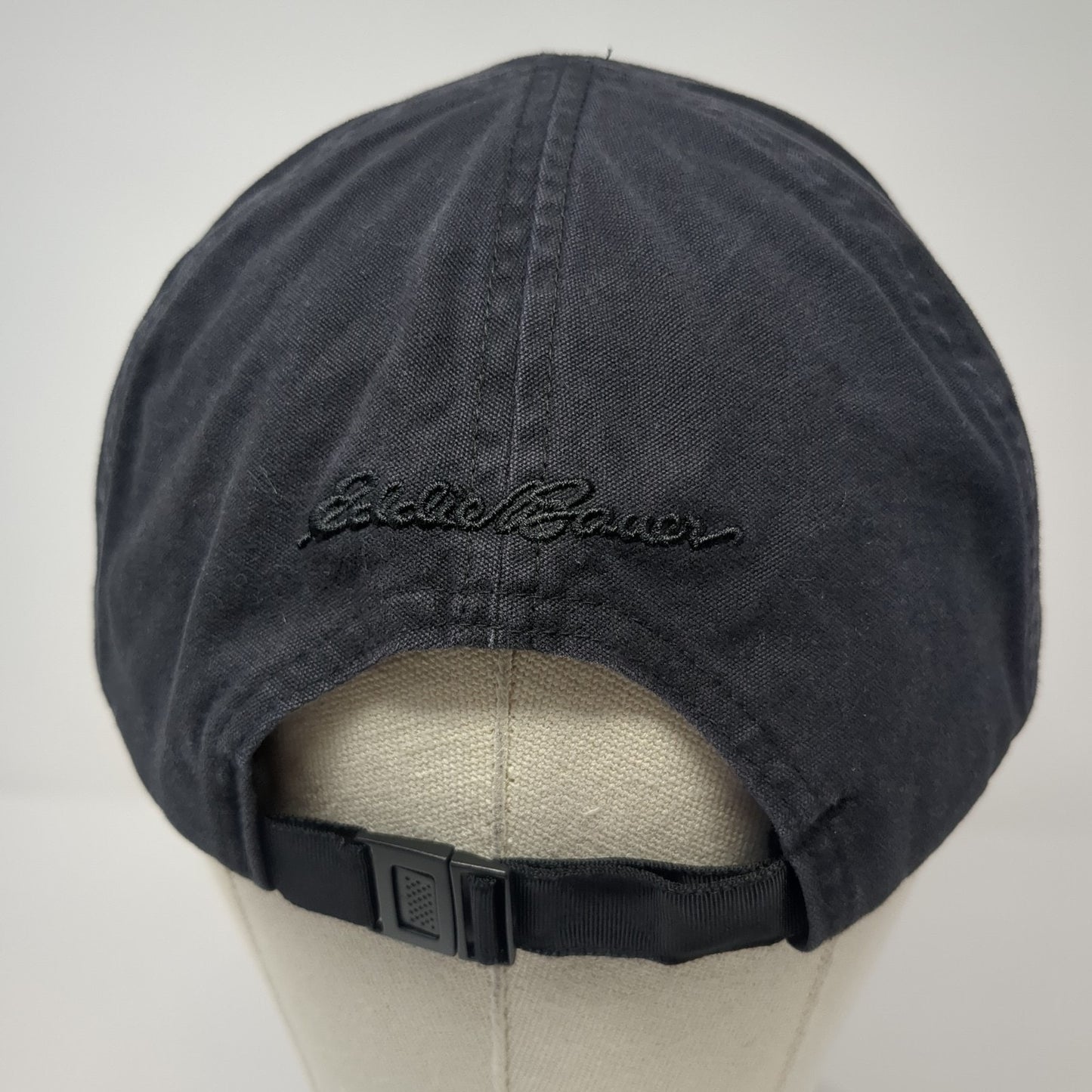Eddie Bauer Strapback Hat Black One Size Adjustable Embroidered Outdoor