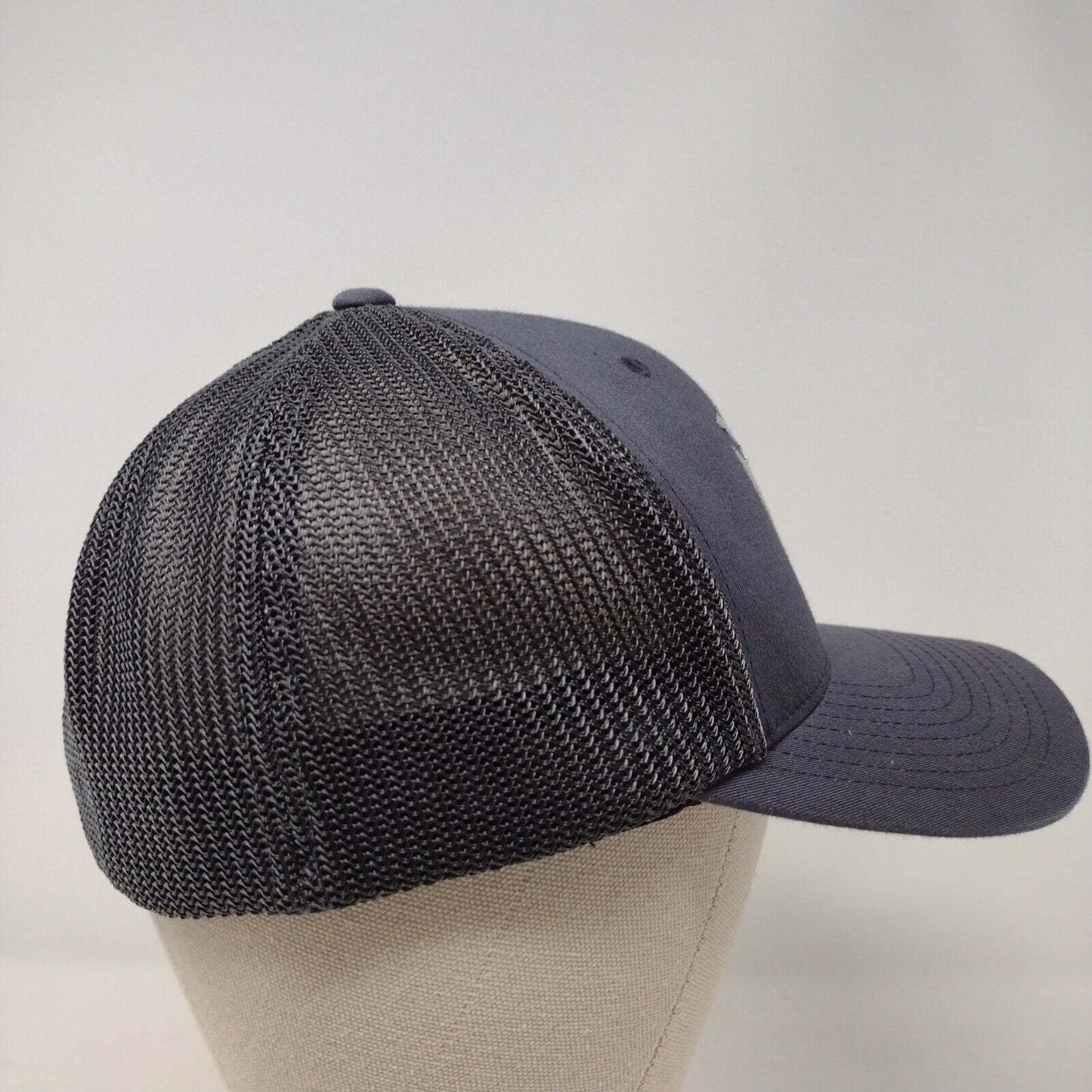 Beniton Construction Fitted Trucker Hat Gray L/XL Mesh Back Port Authority