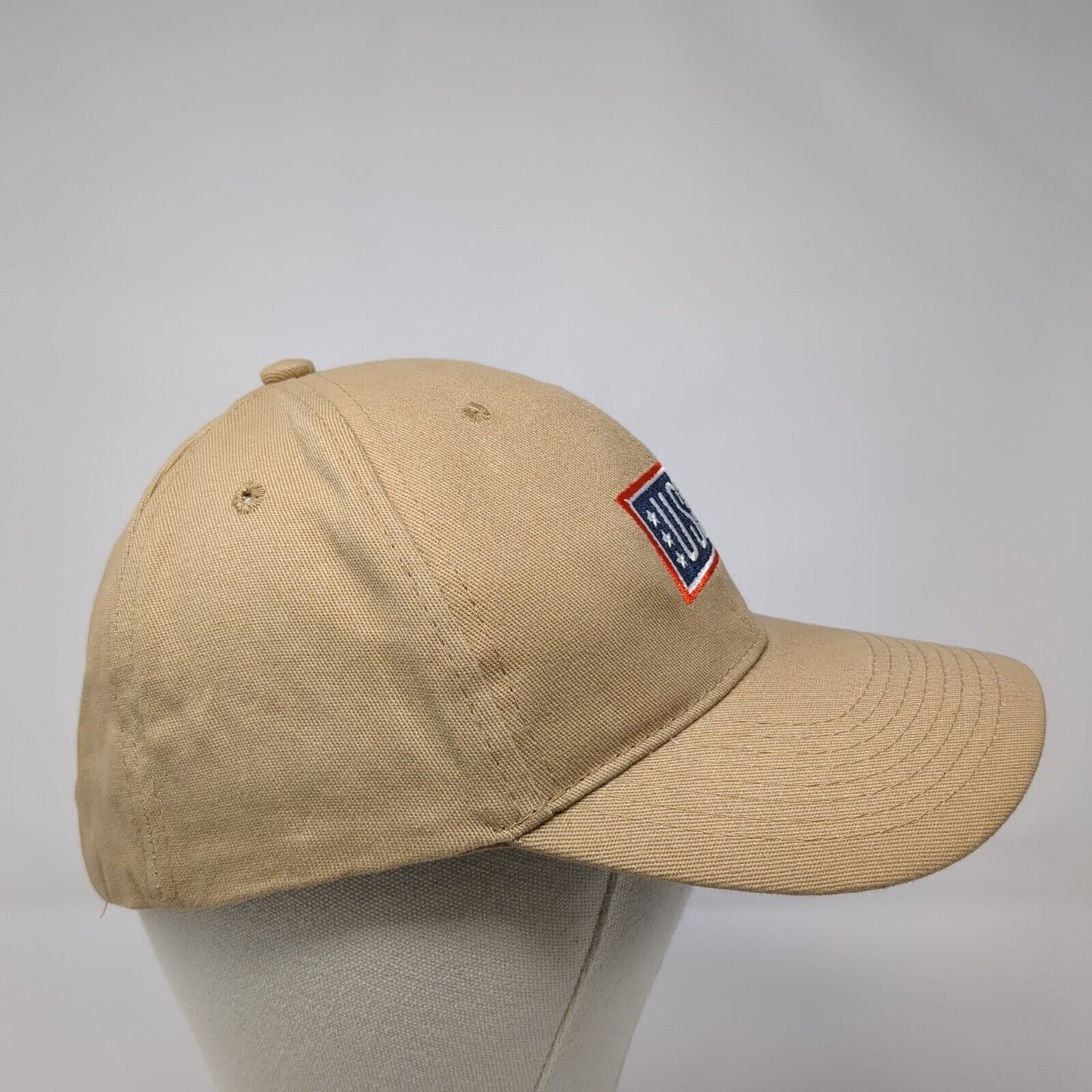 USO Support Our Heroes Slideback Hat Tan OS Adjustable Embroidered Patriotic
