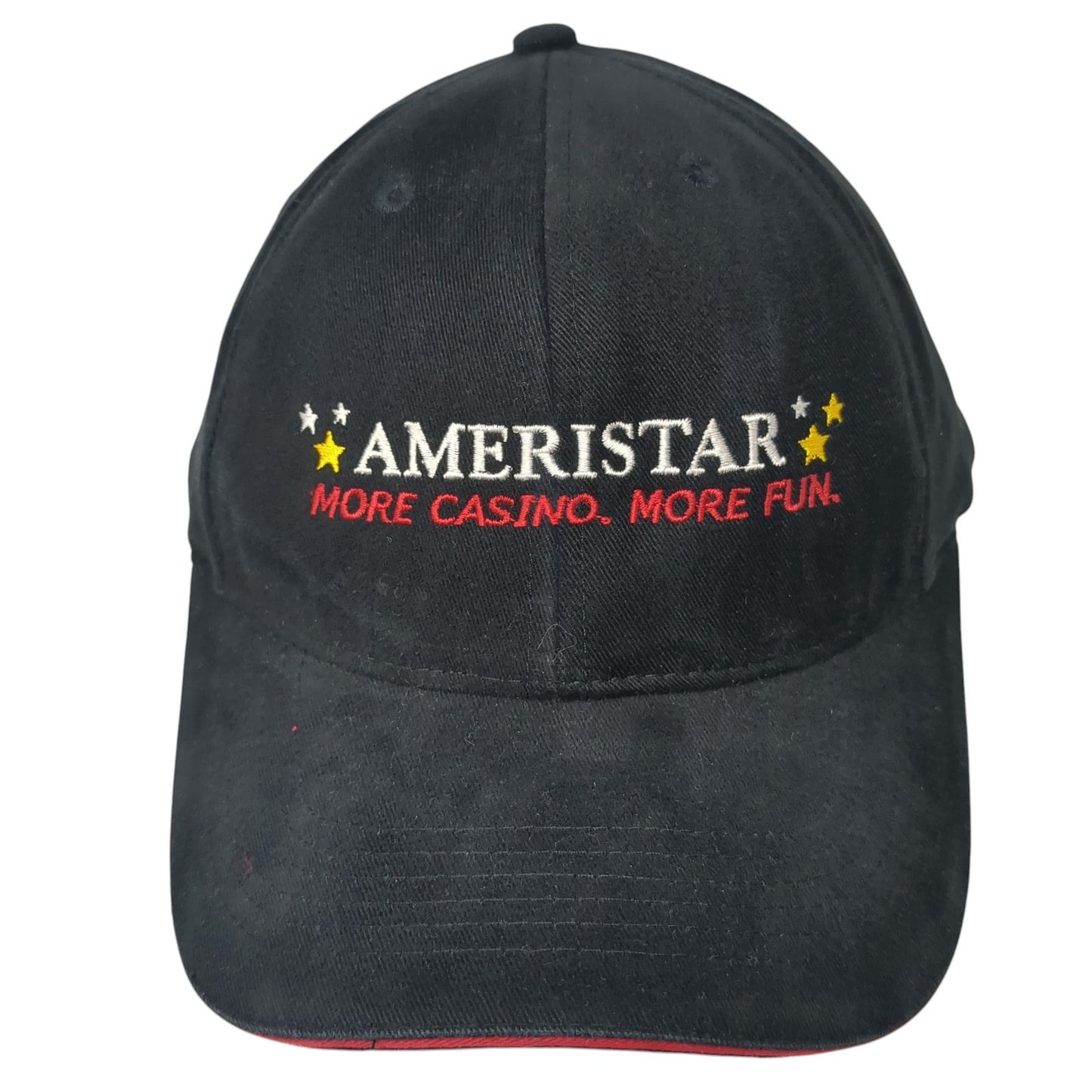 Ameristar More Casino More Fun Baseball Cap Black OS Adjustable Embroidered