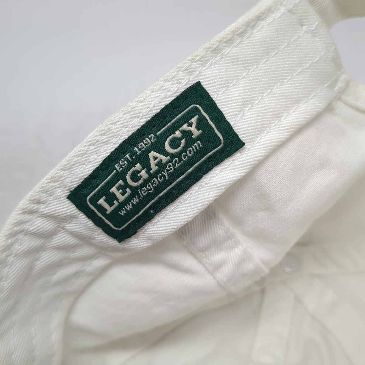 Legacy Baseball Cap White One Size Bentley University Est 1917 Slideback Hat