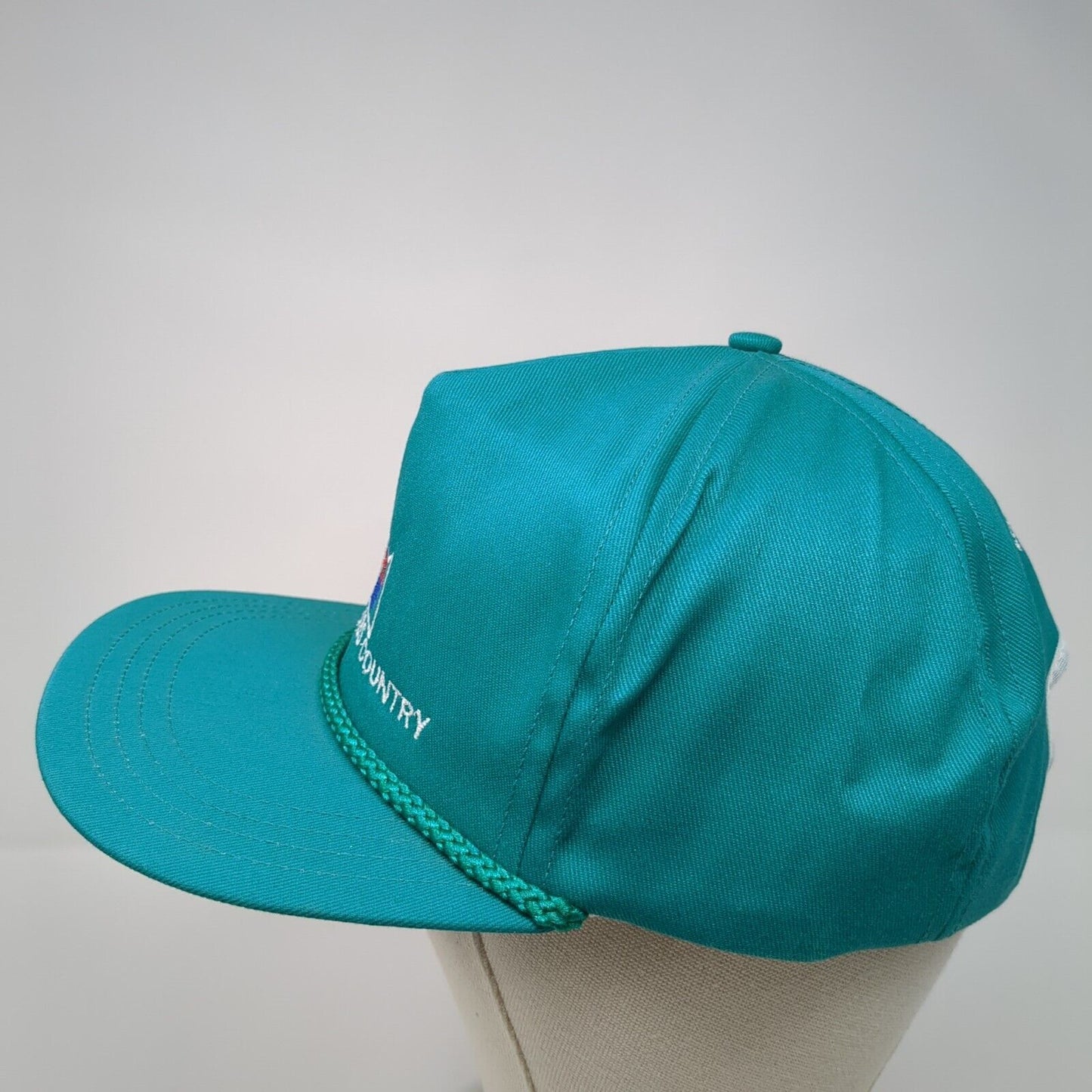 Idaho Is ABS Country Slideback Hat Green One Size Adjustable Embroidered Rope