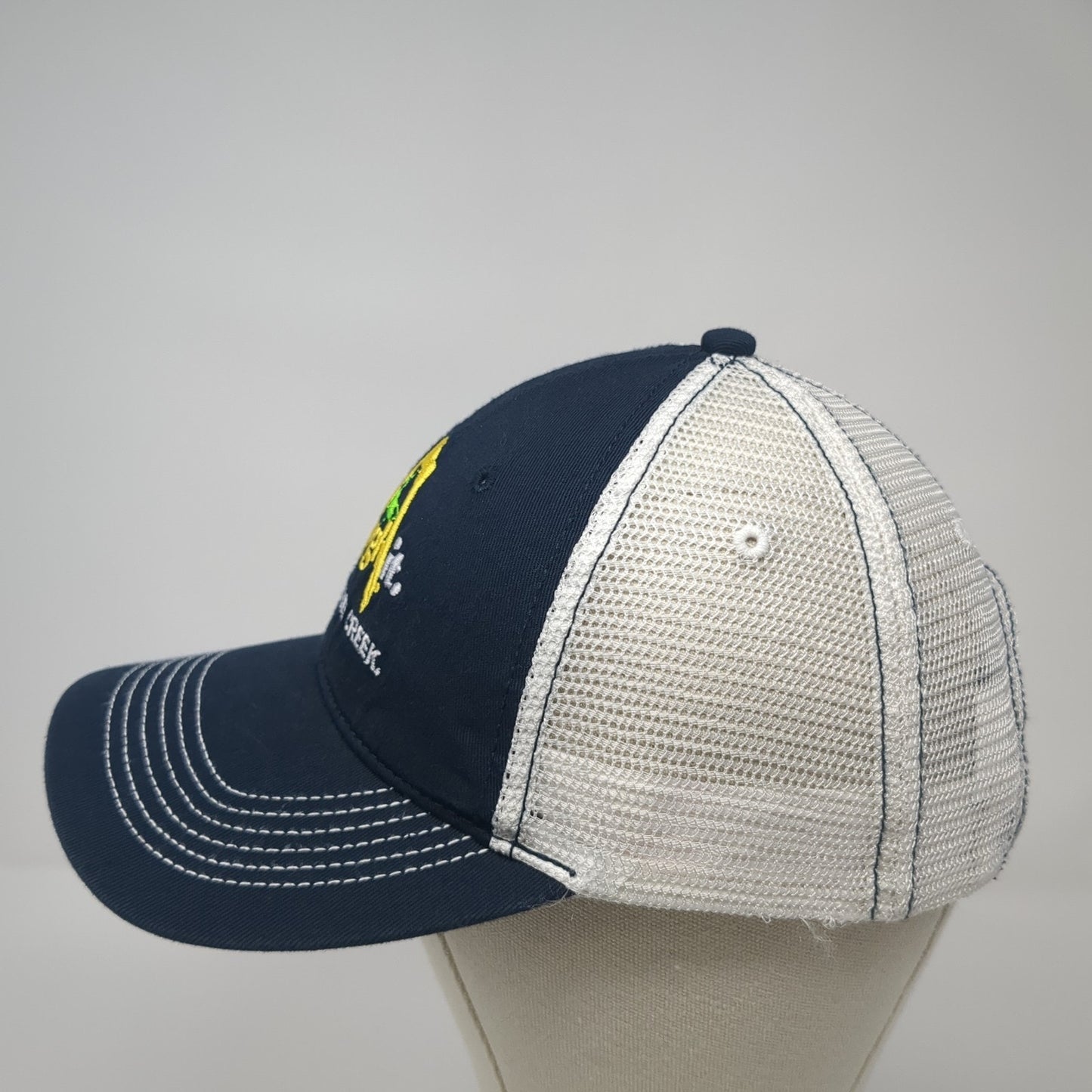 2021 Run Through It Race To Robie Creek Trucker Hat Blue OS Adjustable District