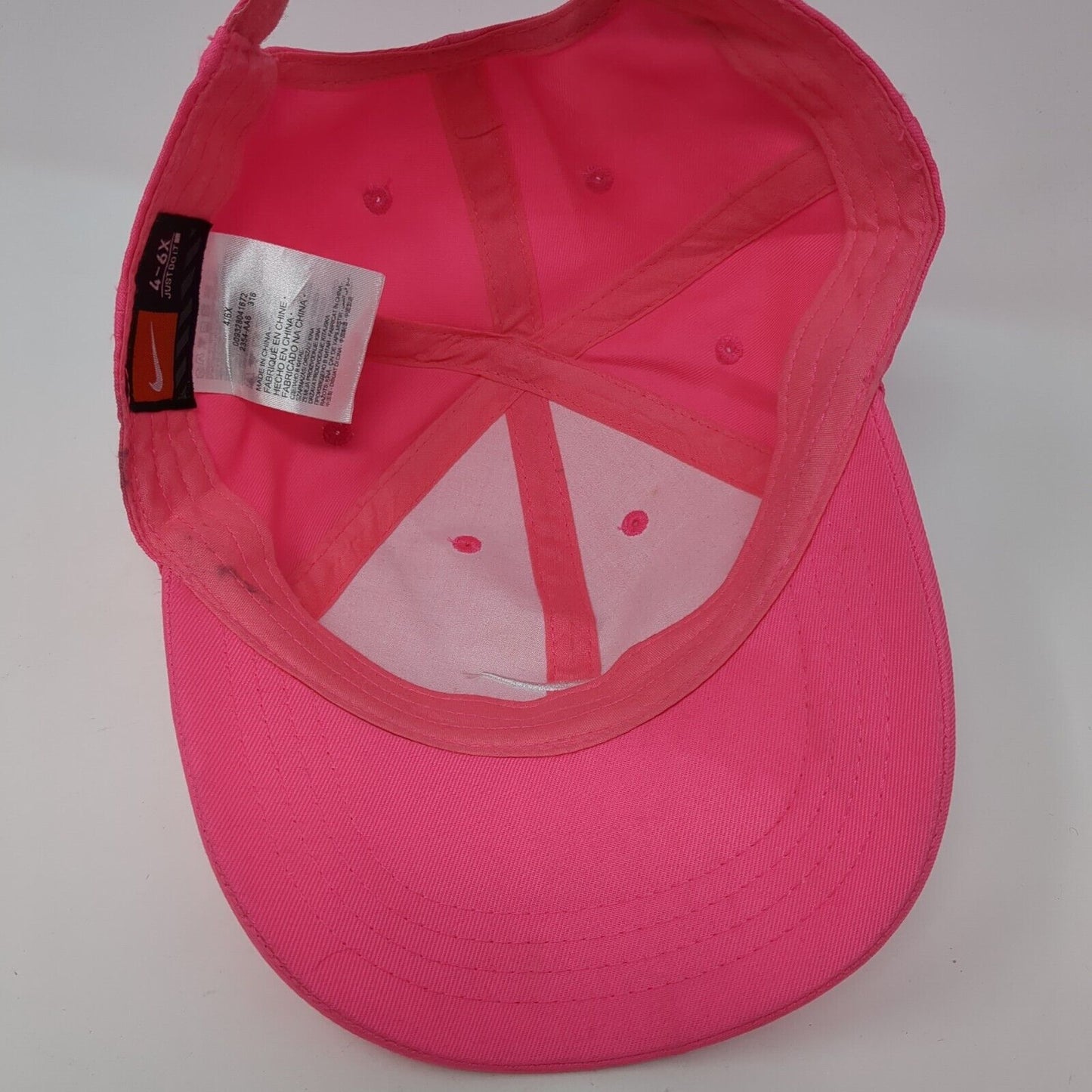 Nike Strapback Hat Pink 4-6X Adjustable Embroidered Swoosh 6 Panel Just Do It