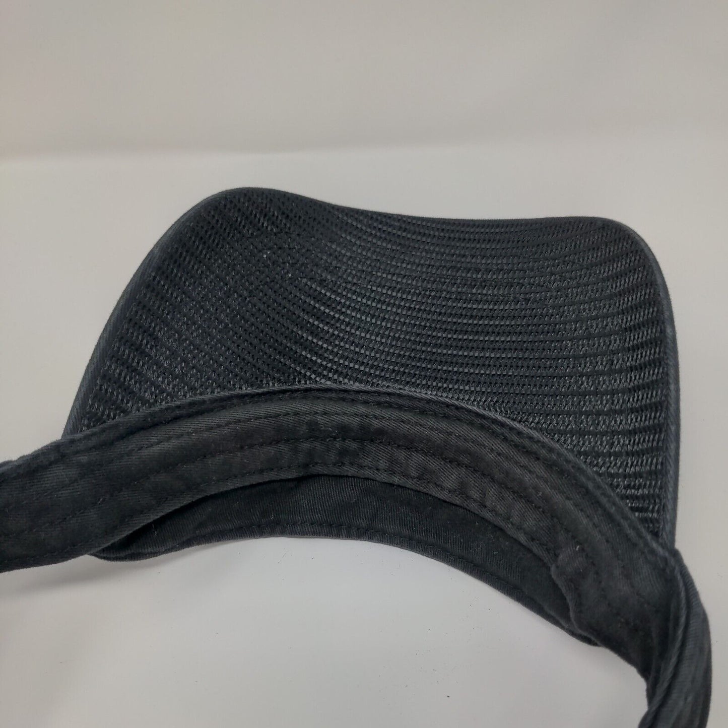 Champion Strapback Sun Visor Hat Black One Size Adjustable Embroidered