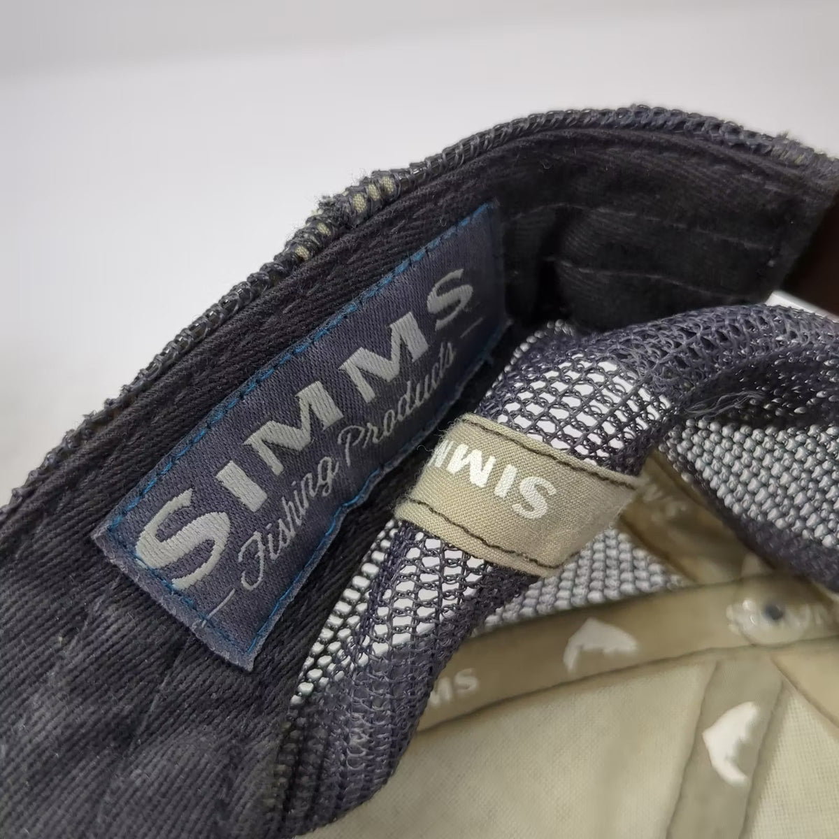 Simms Fishing Products Trucker Hat Gray One Size Bozeman Montana Patch Mesh OS