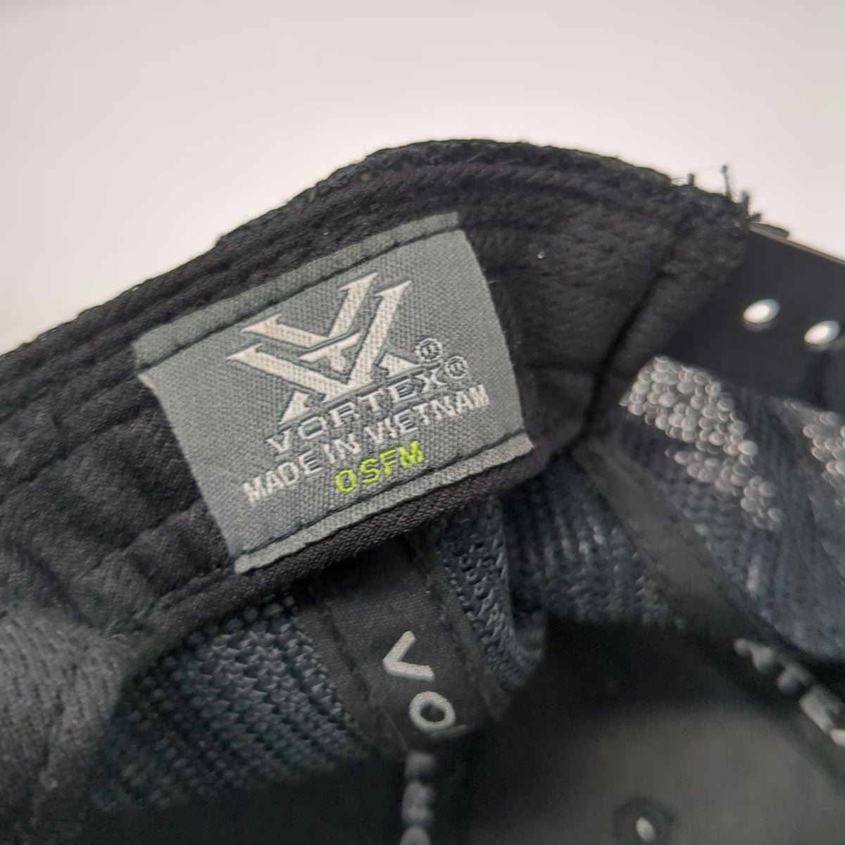 Vortex Trucker Hat Black One Size Mesh Back Snapback Distressed Logo Outdoor