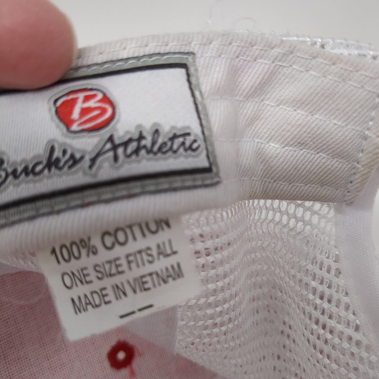 MG Boise ID Strapback Trucker Hat Red One Size Mesh Back Colorblock