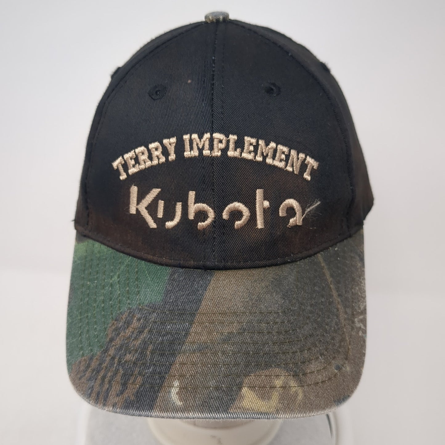 Terry Implement Kubota Strapback Hat Multicolor One Size Camo Nissin