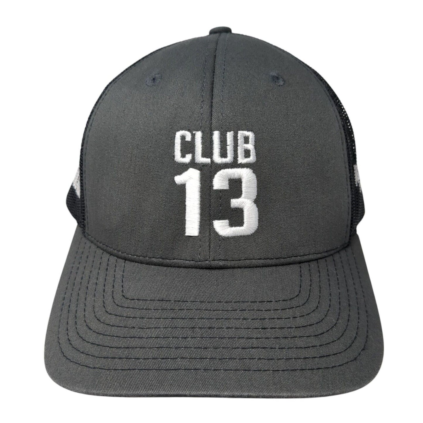 Club 13 Snapback Trucker Hat Gray One Size Bryan Casey Construction