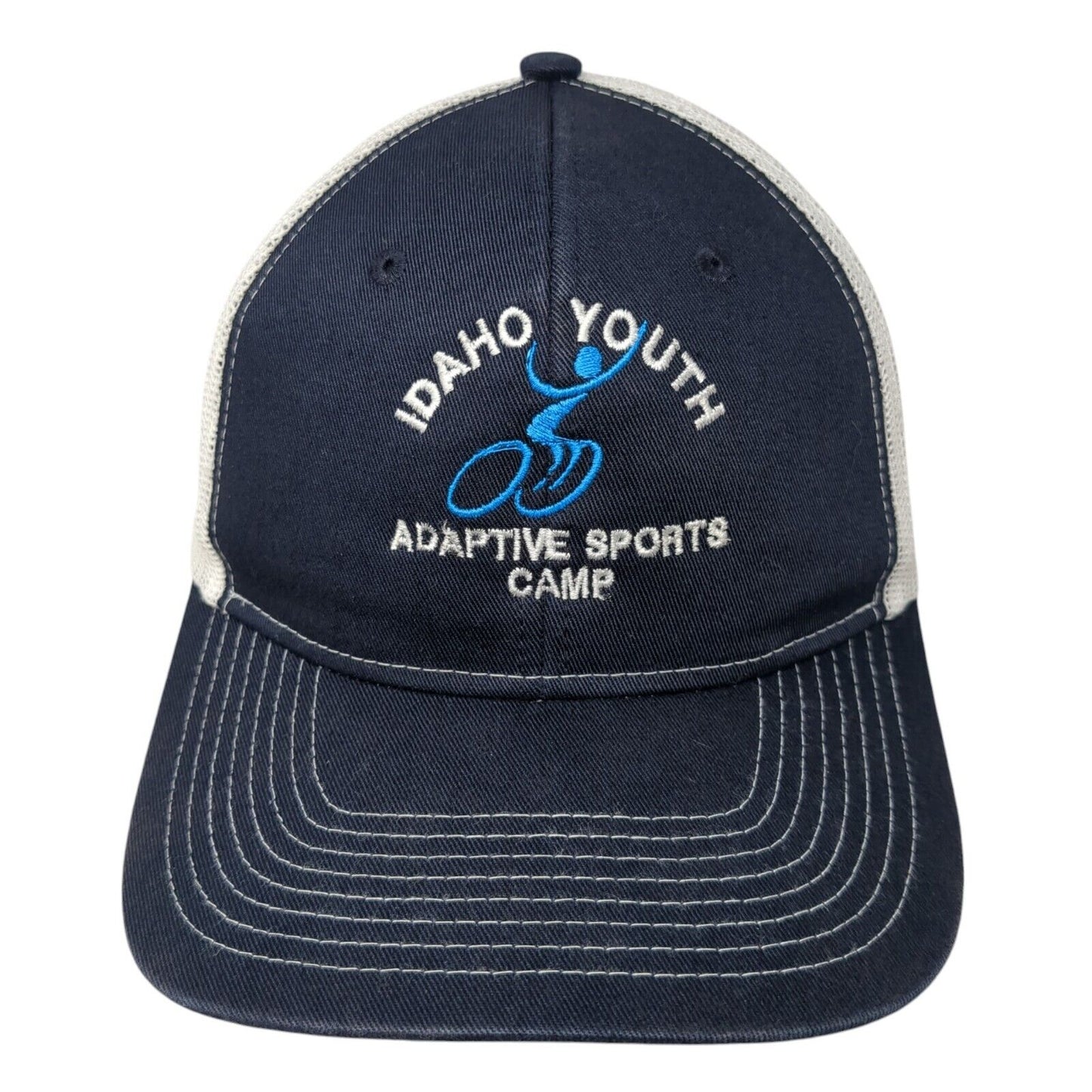 Idaho Youth Adaptive Sports Camp Trucker Hat Blue One Size Mesh Back