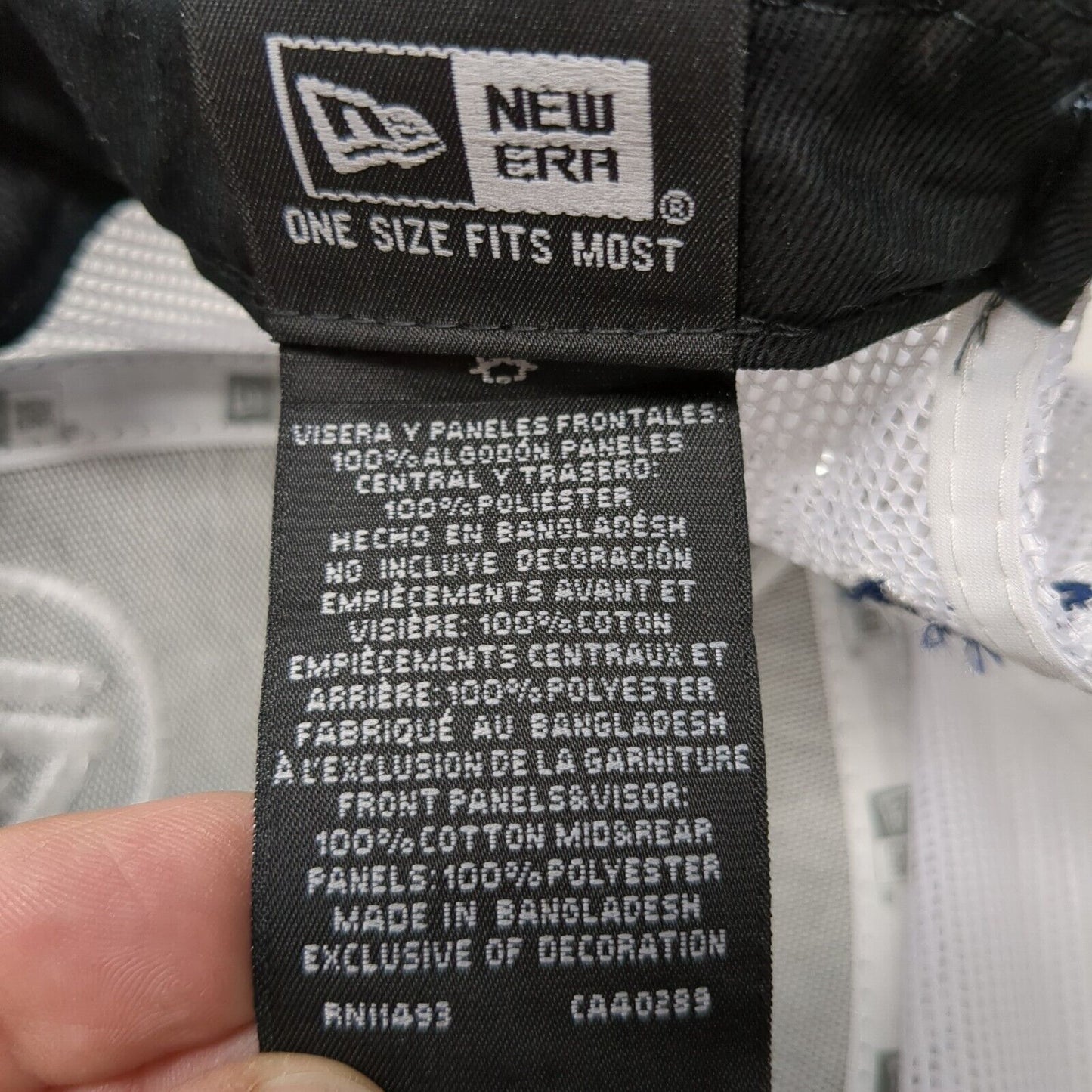 New Era Snapback Mesh Back Trucker Hat Blue One Size Inspire Hope