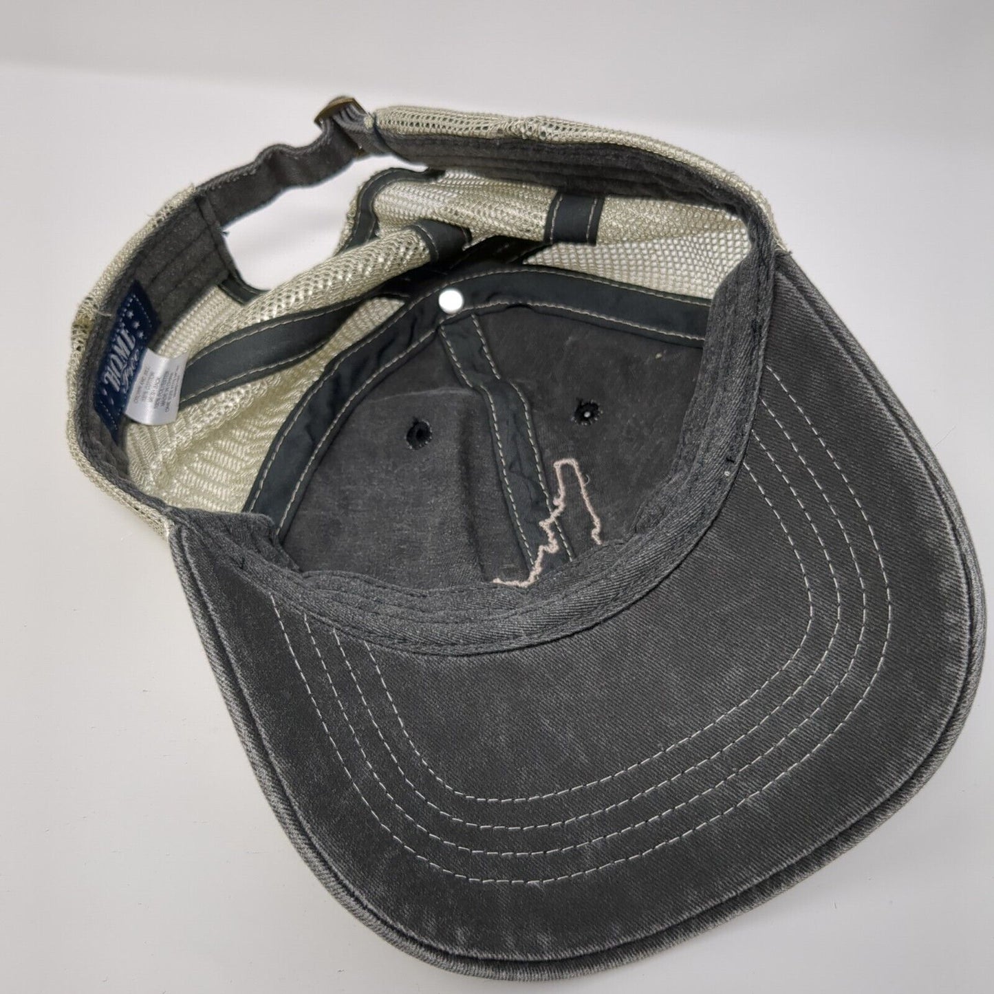 Idaho Slideback Mesh Back Trucker Hat Gray One Size Embroidered Home Free