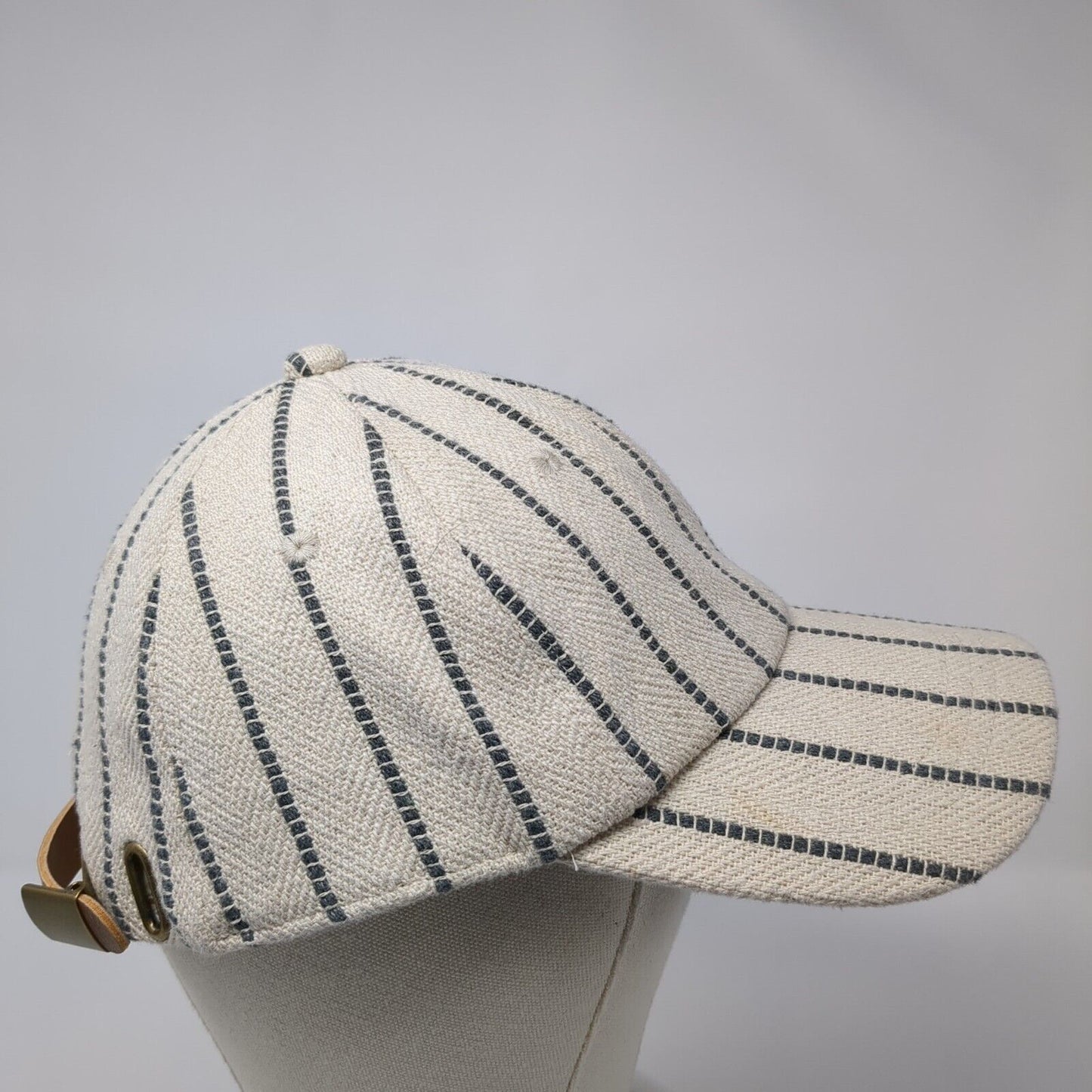 Unbranded Slideback Hat Multi One Size Striped Adjustable Leather Strap