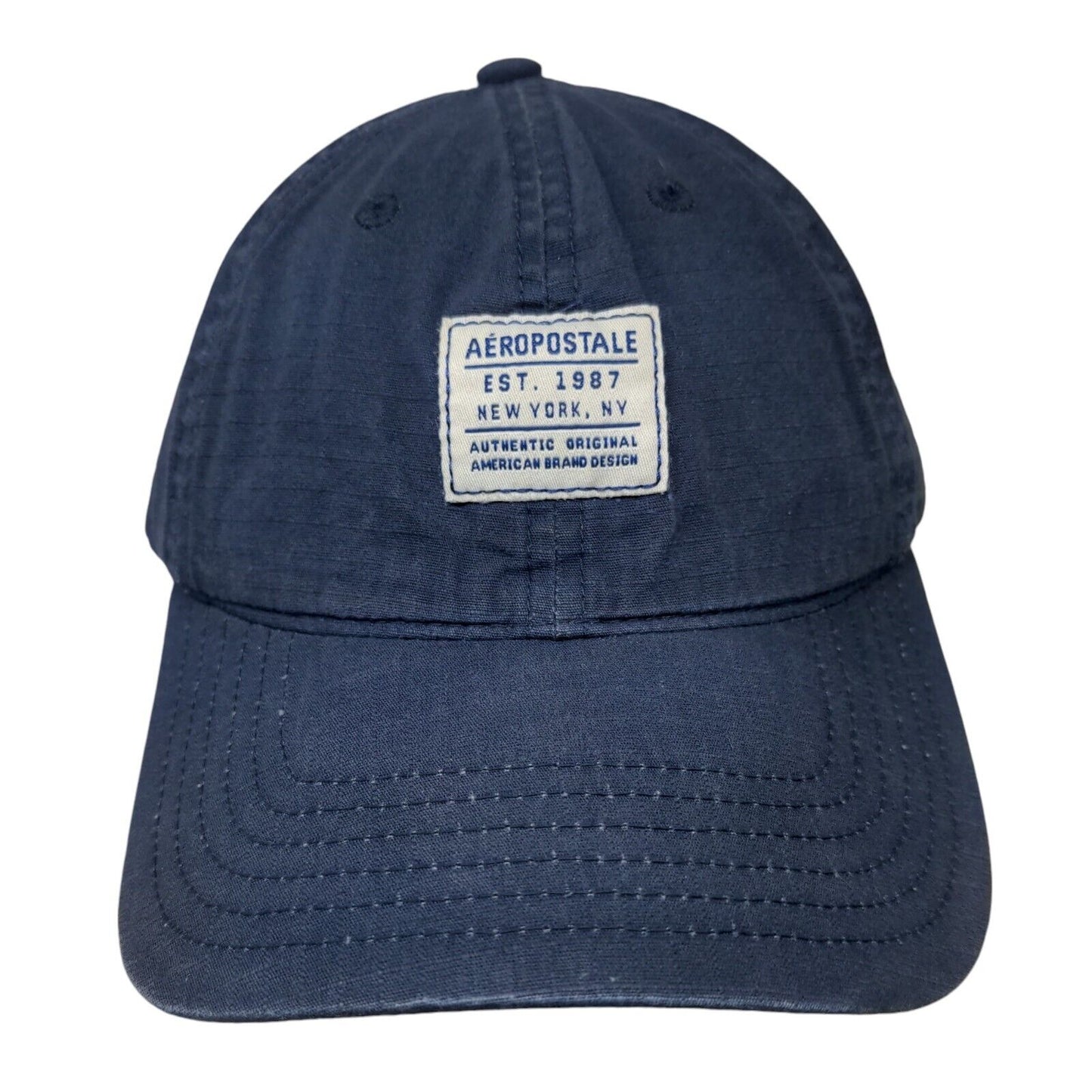 Aeopostale Slideback Hat Blue One Size Adjustable Vent Holes 6 Panel