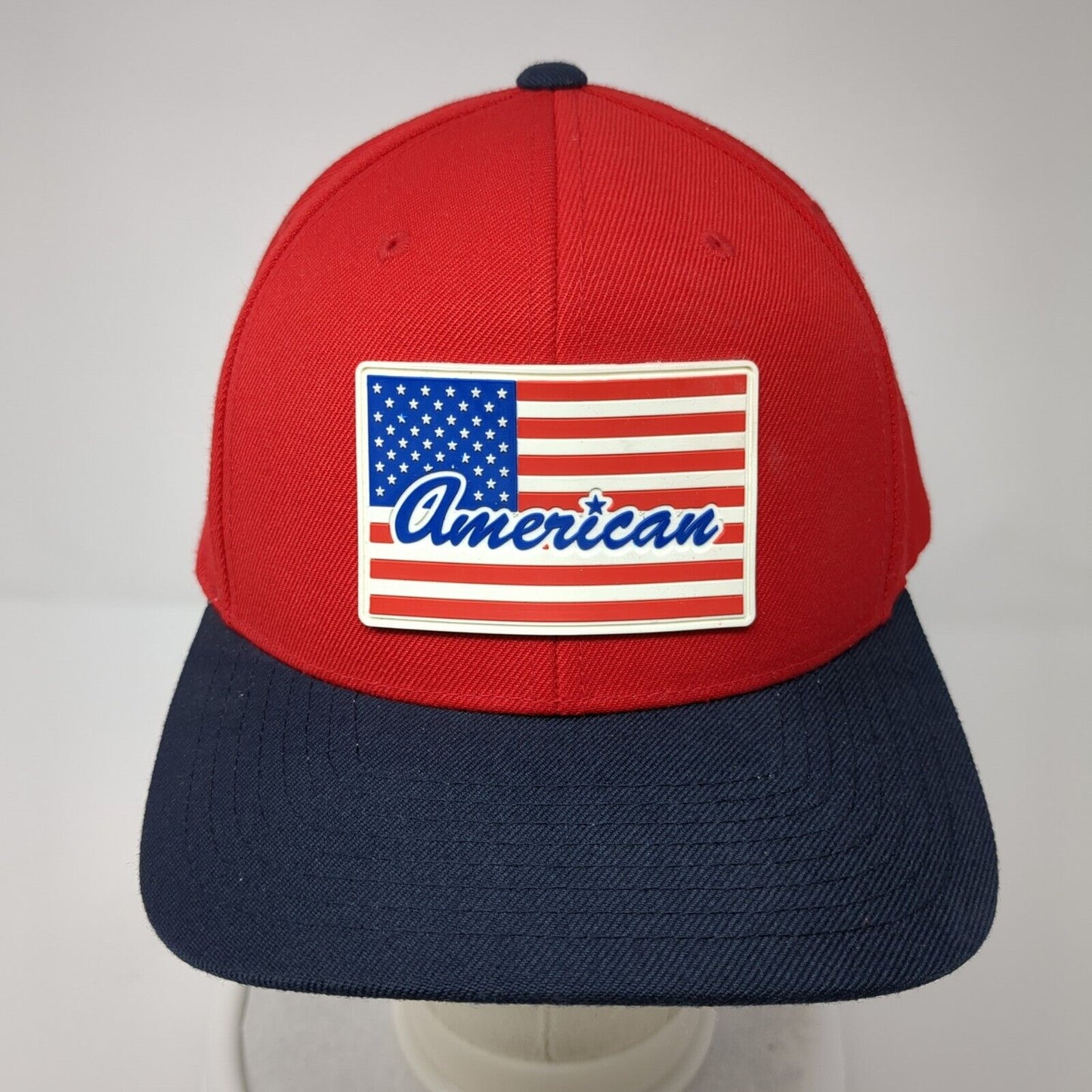American Flag Strapback Hat Multicolor OS Adjustable Patriotic Pacific Headwear