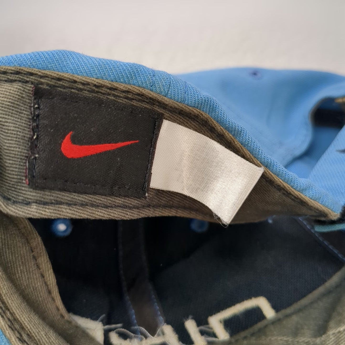 Nike Baseball Hat Blue Adjustable Strapback Embroidered Swoosh Vintage Red Tag